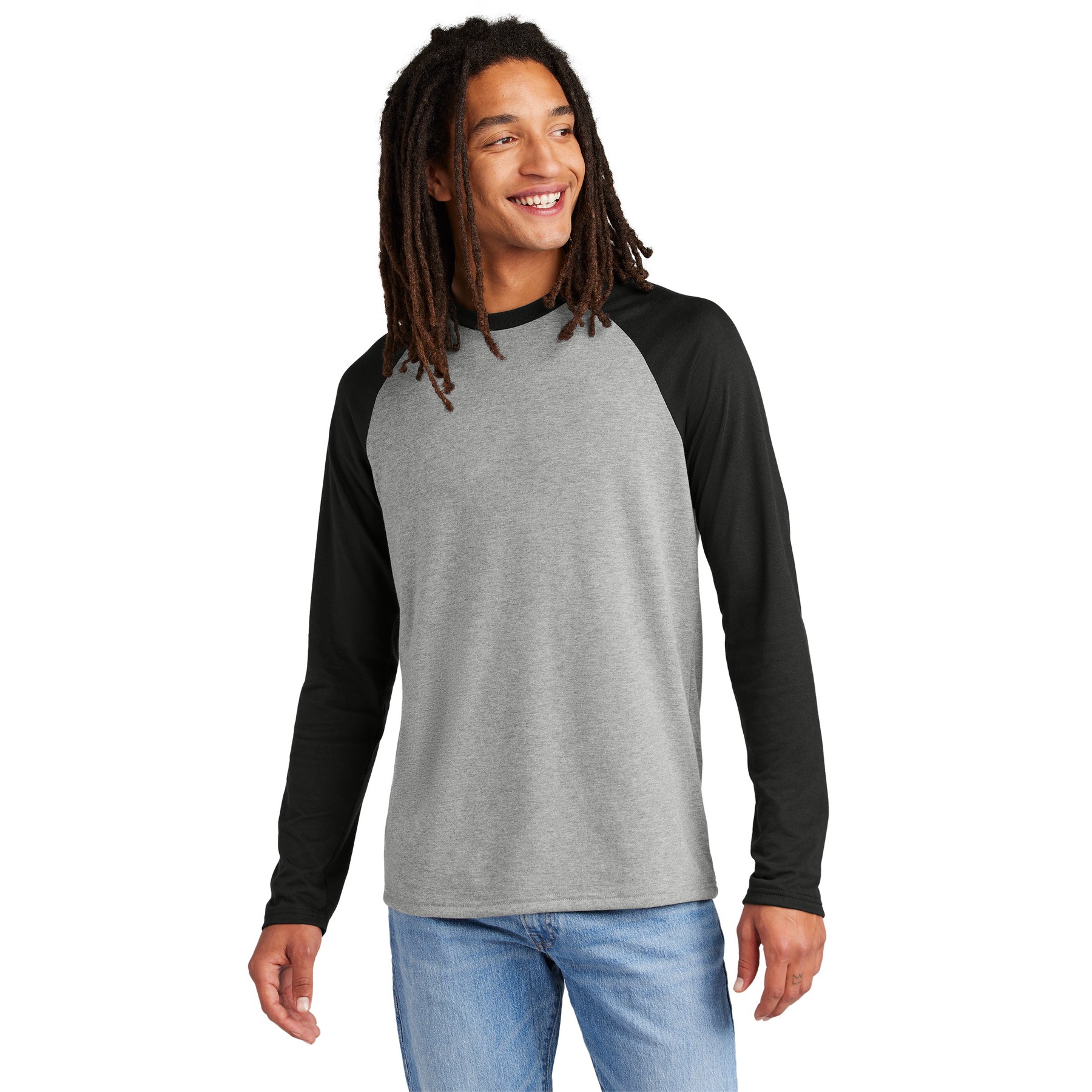 Unisex Tri-Blend Long Sleeve Colorblock Raglan - Thumbnail Image