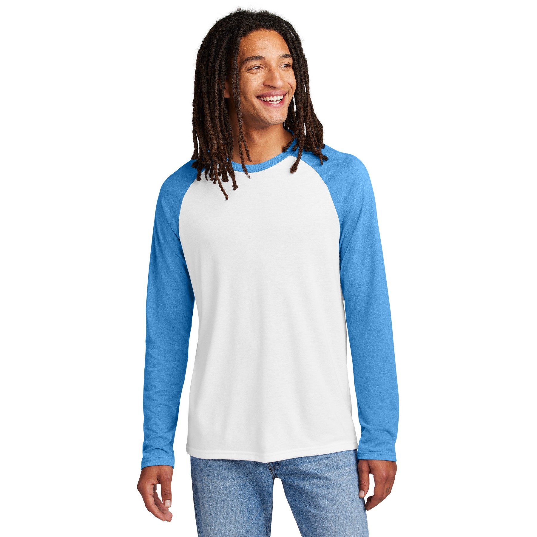 Unisex Tri-Blend Long Sleeve Colorblock Raglan - Thumbnail Image