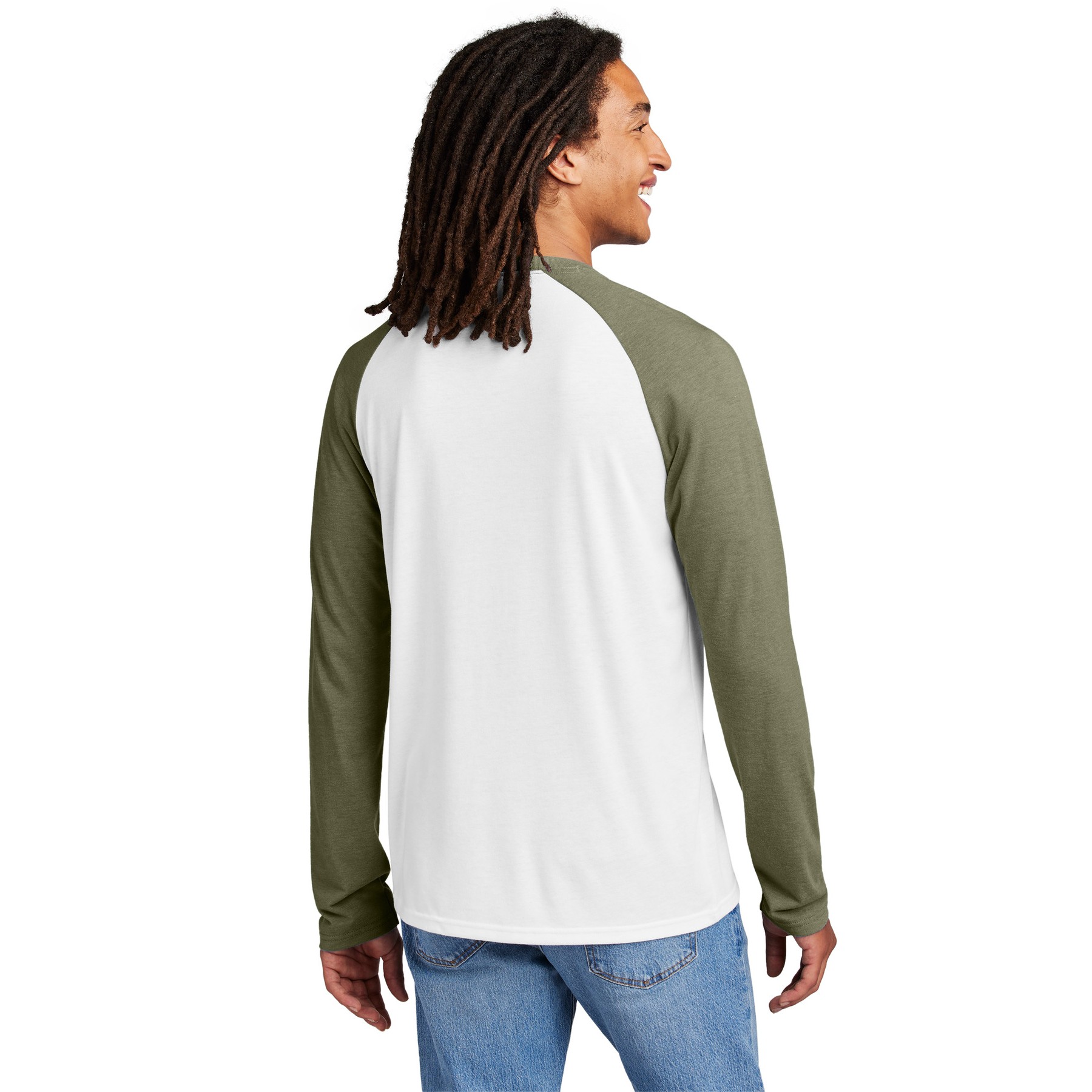 Unisex Tri-Blend Long Sleeve Colorblock Raglan - Thumbnail Image