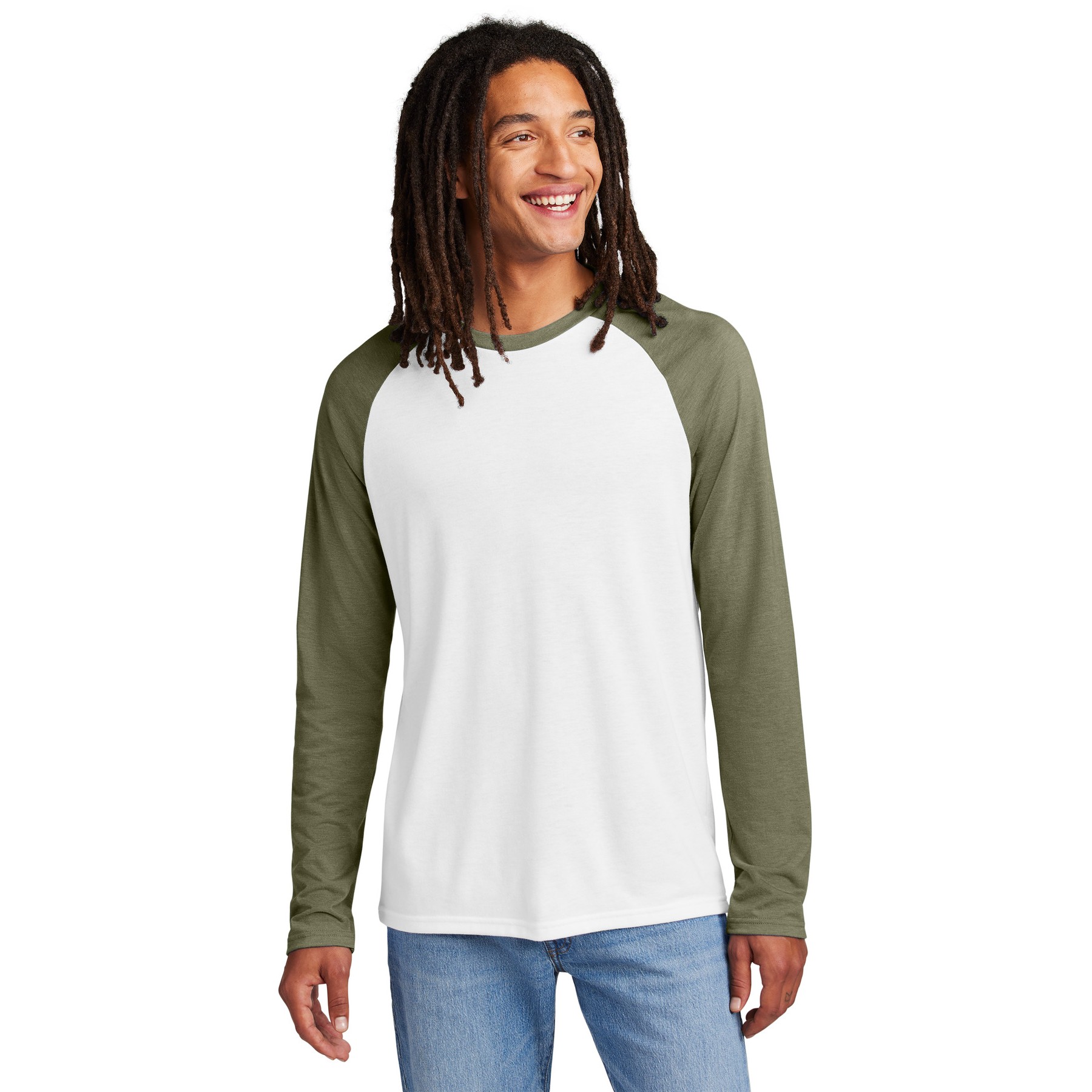 Unisex Tri-Blend Long Sleeve Colorblock Raglan - Thumbnail Image