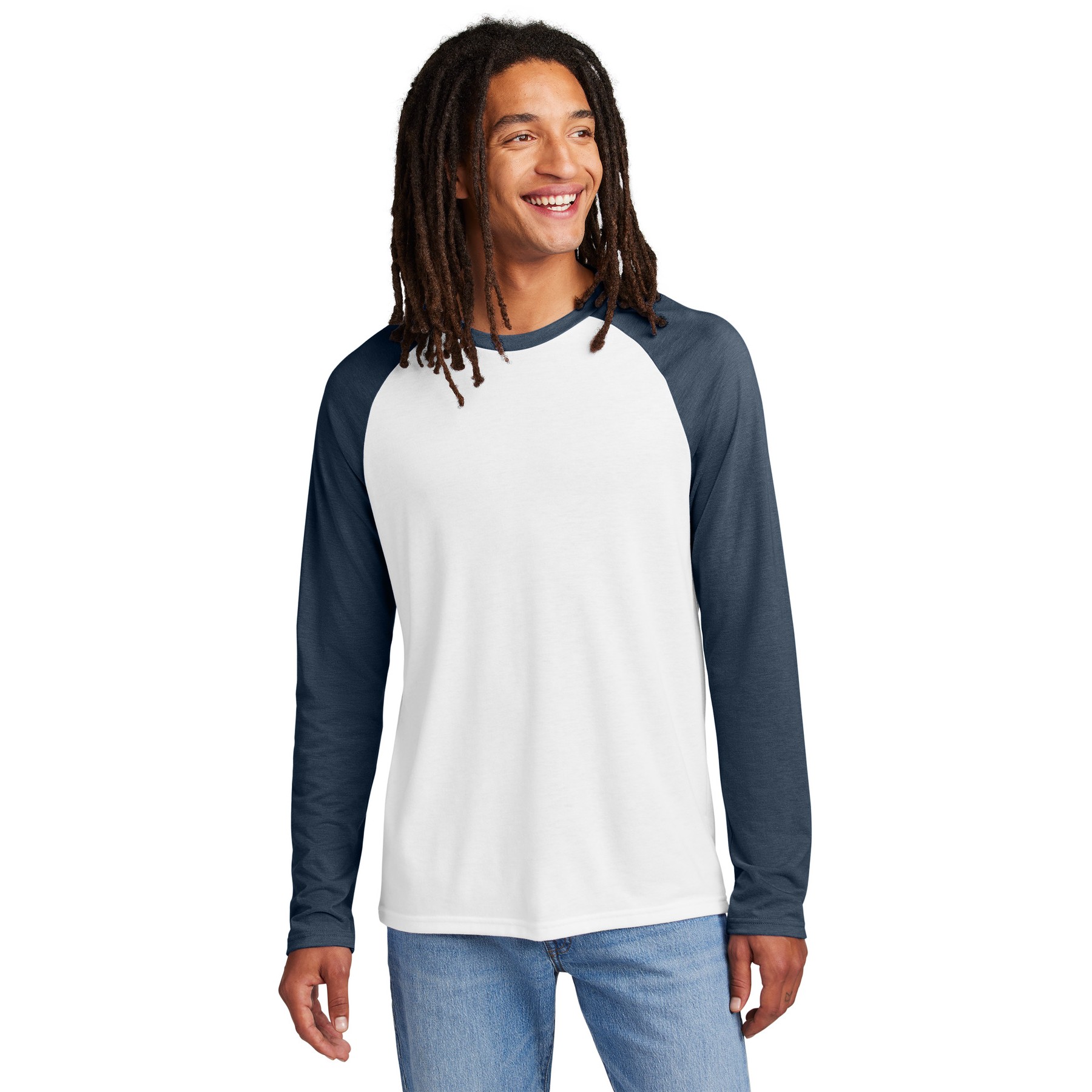 Unisex Tri-Blend Long Sleeve Colorblock Raglan - Thumbnail Image