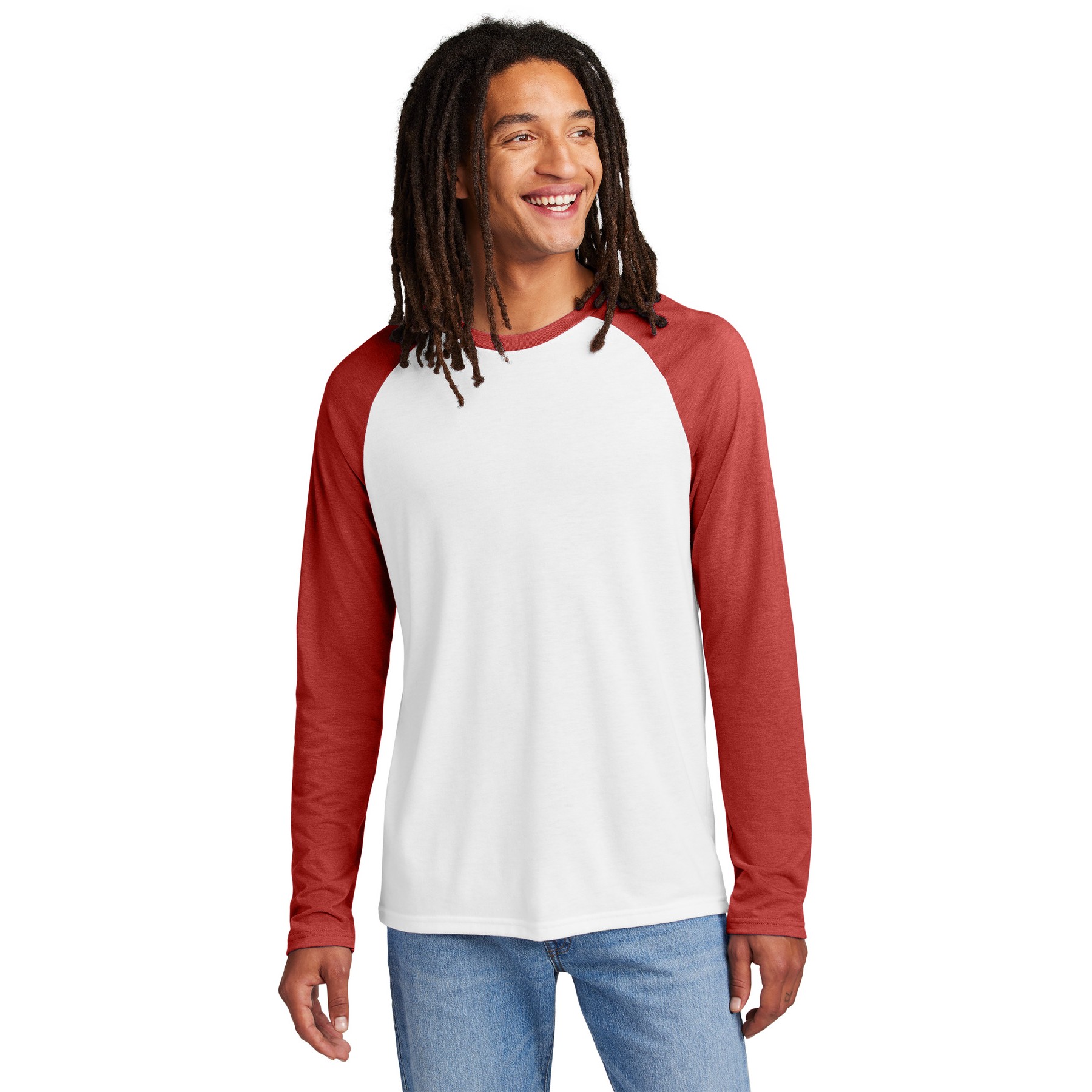 Unisex Tri-Blend Long Sleeve Colorblock Raglan - Thumbnail Image