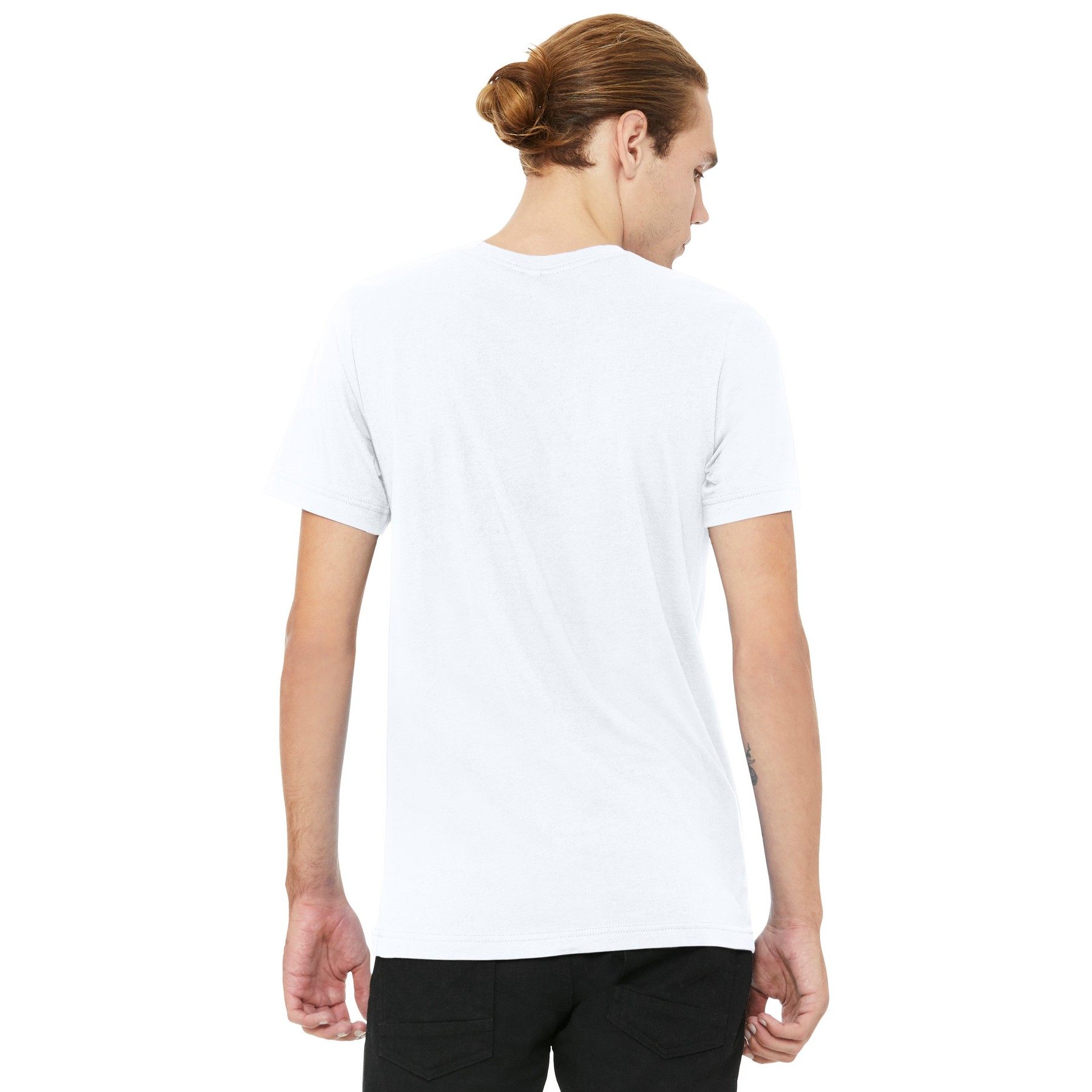 Unisex Heather CVC V-Neck Tee - Thumbnail Image