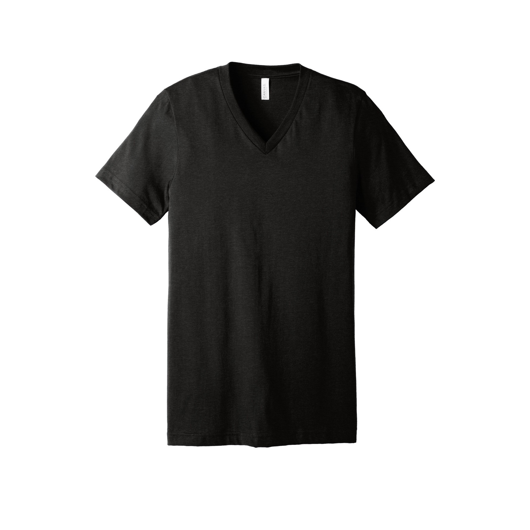 Unisex Heather CVC V-Neck Tee - Thumbnail Image