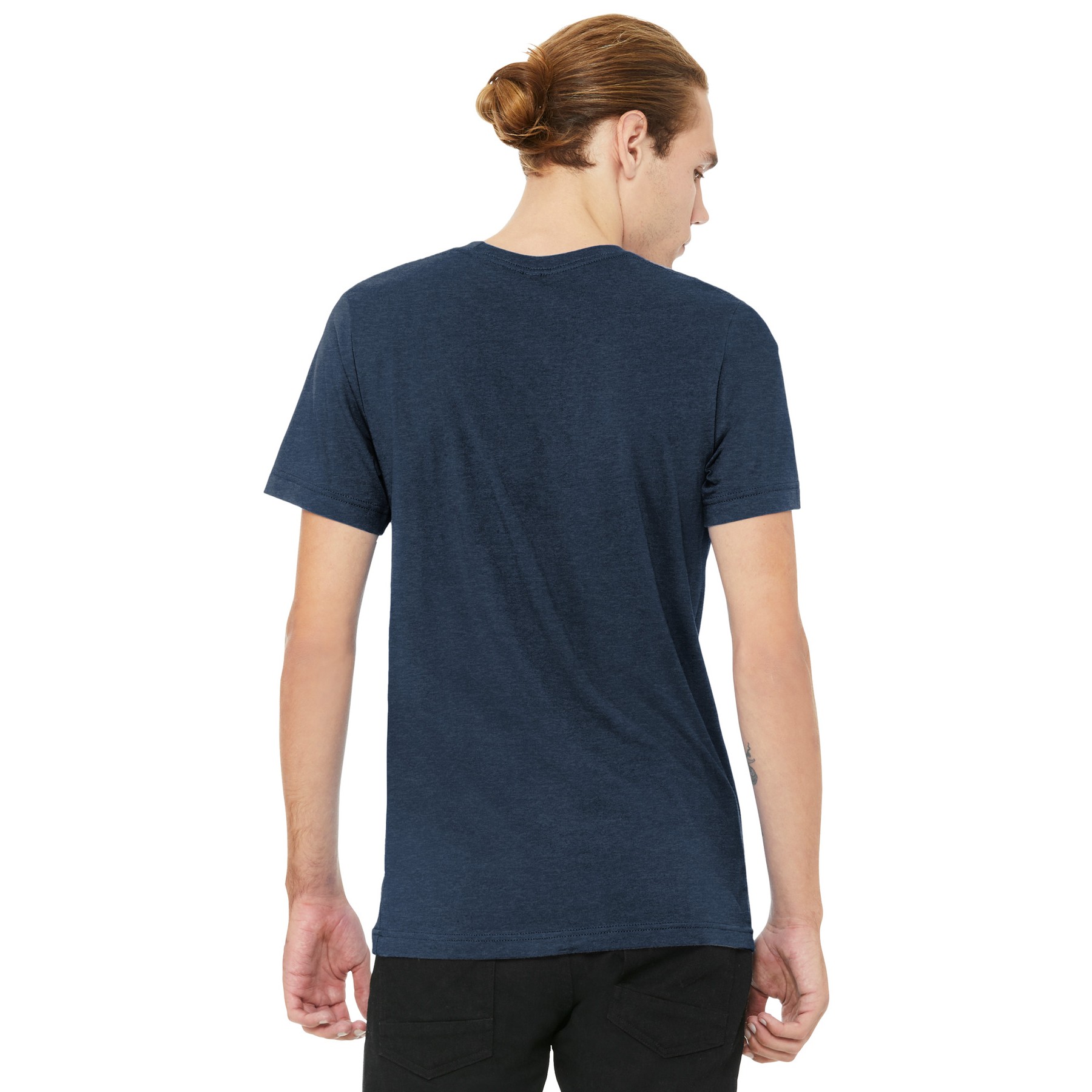 Unisex Heather CVC V-Neck Tee - Thumbnail Image