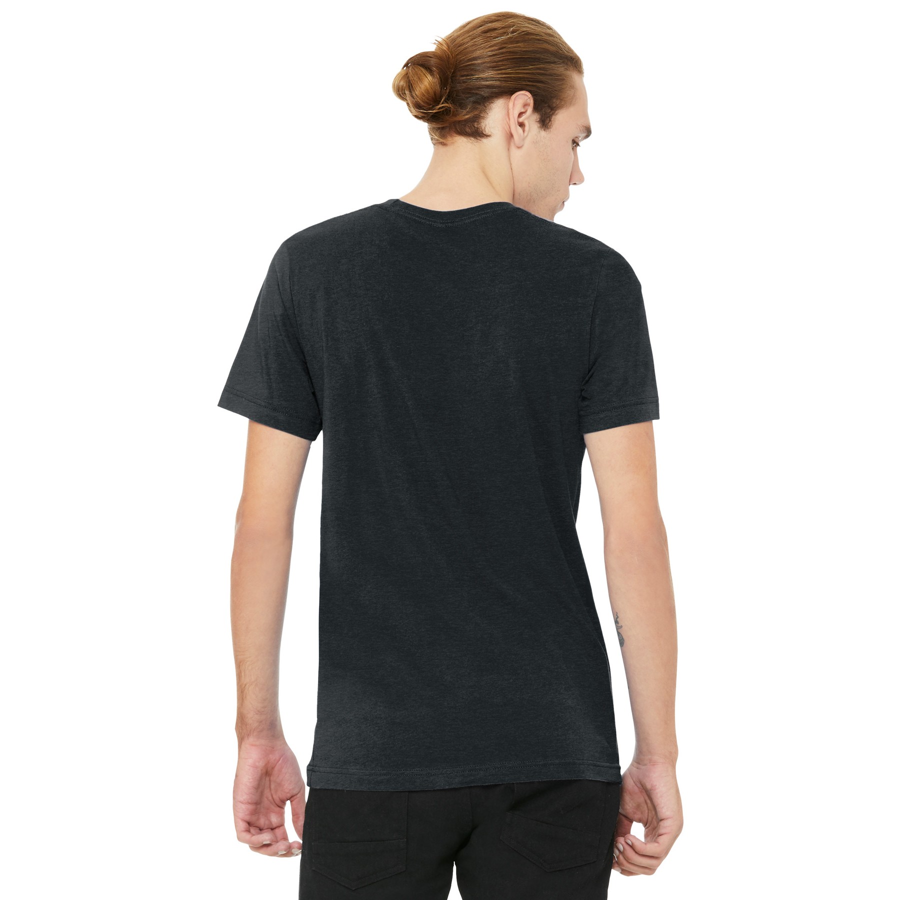 Unisex Heather CVC V-Neck Tee - Thumbnail Image