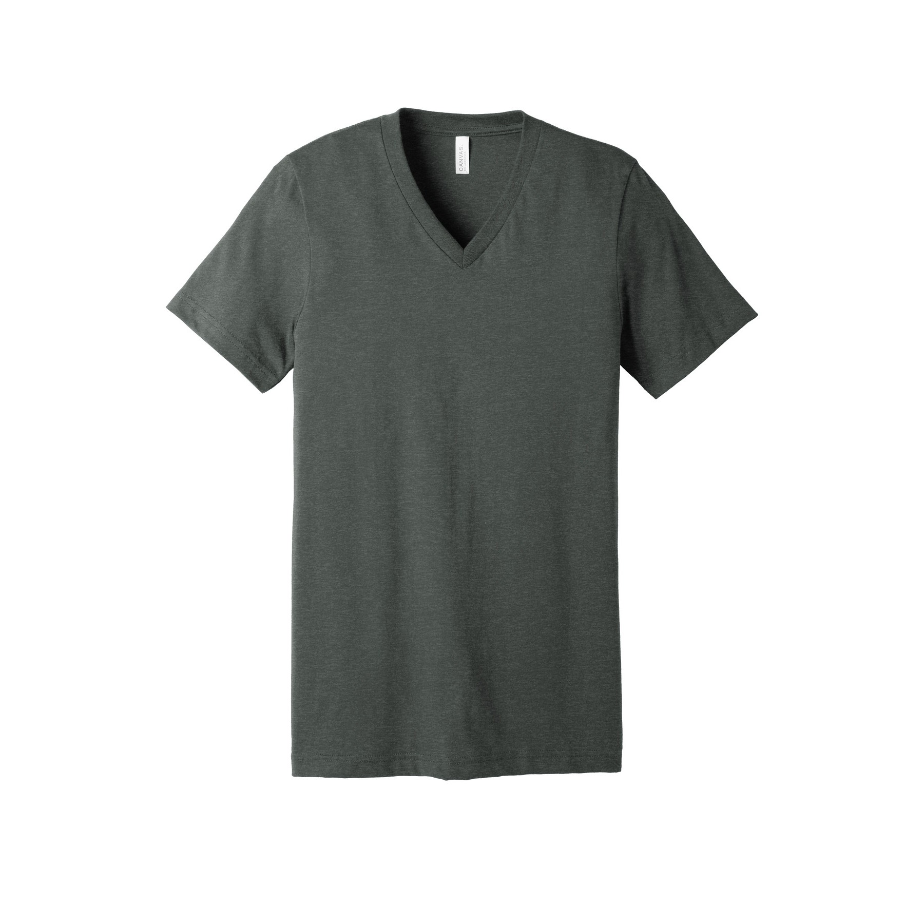 Unisex Heather CVC V-Neck Tee - Thumbnail Image