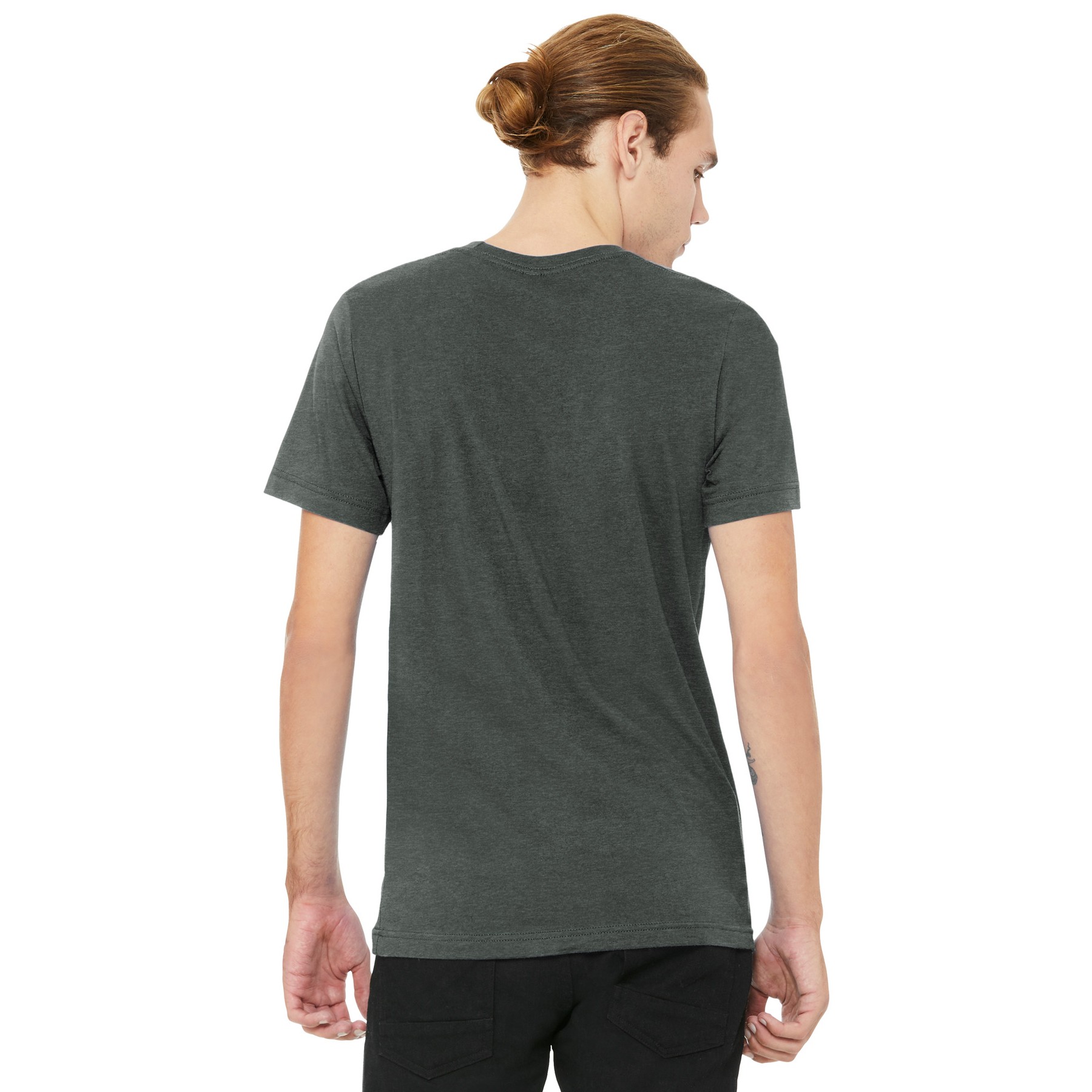 Unisex Heather CVC V-Neck Tee - Thumbnail Image