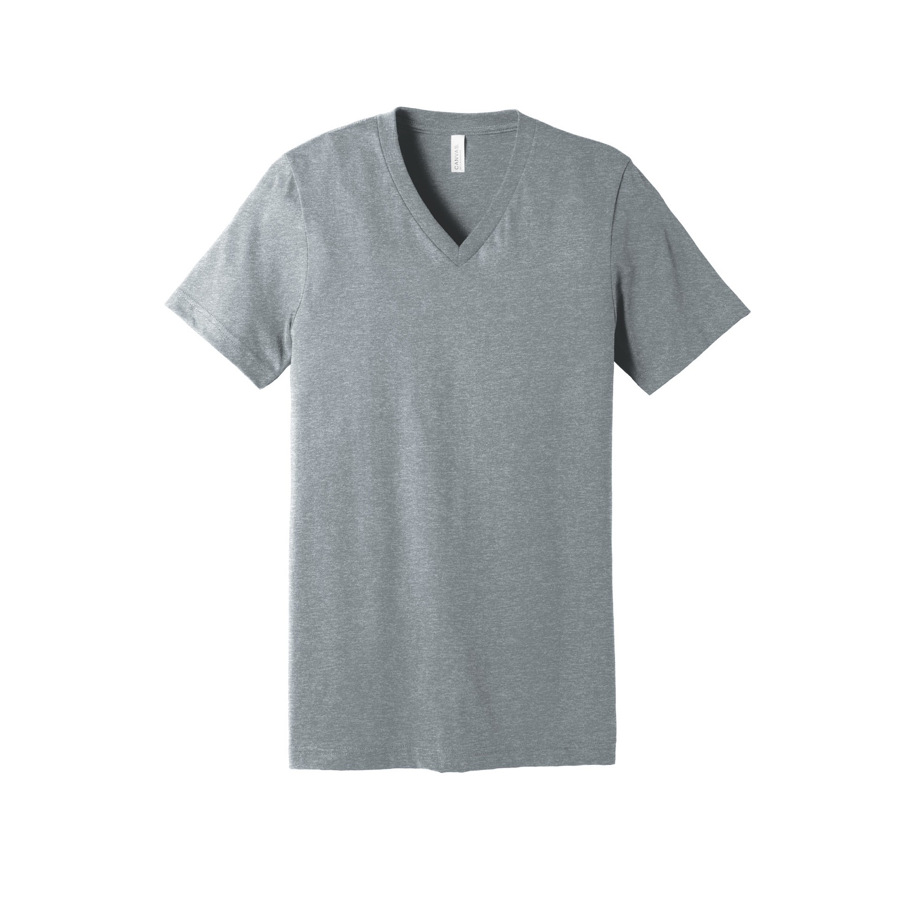 Unisex Heather CVC V-Neck Tee - Thumbnail Image