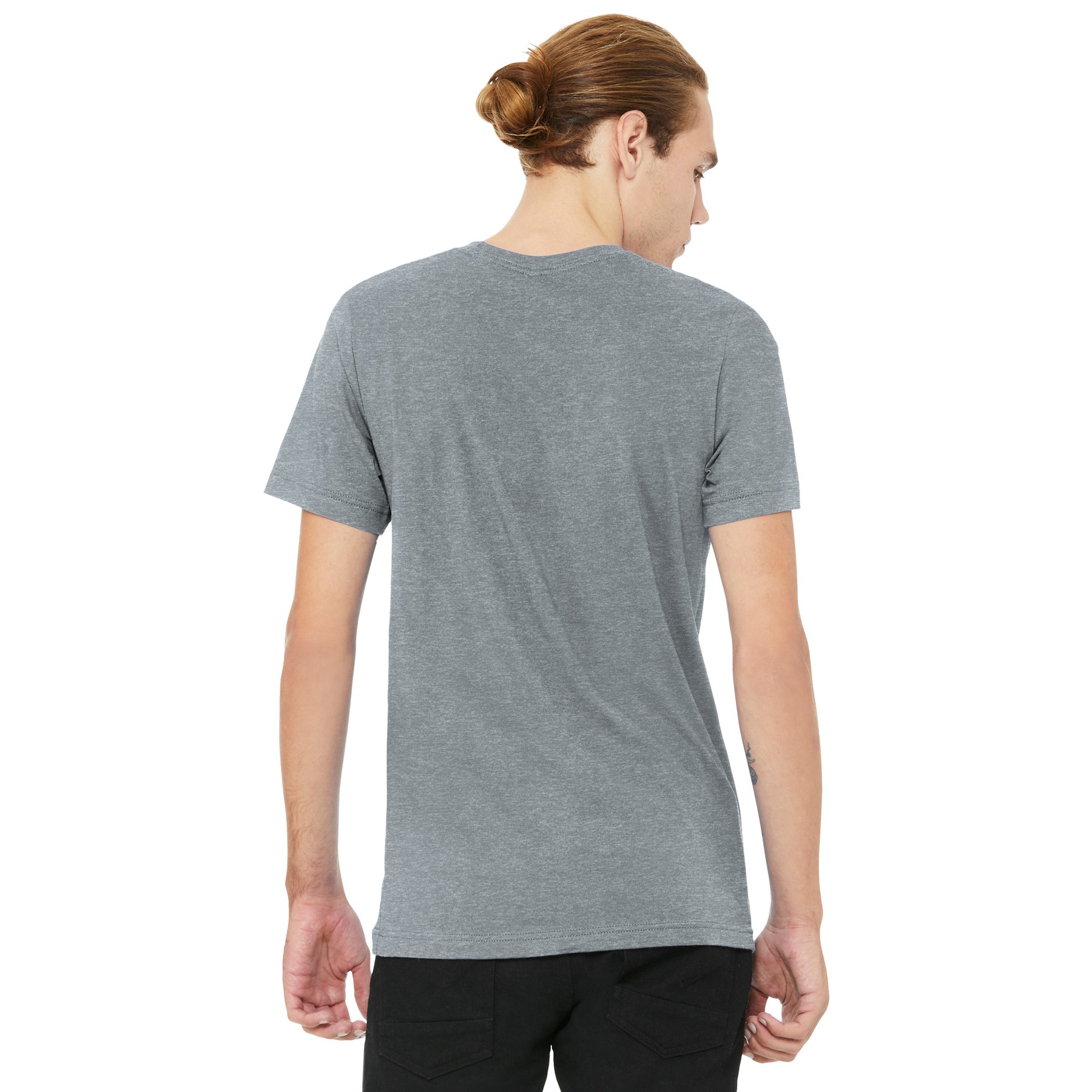 Unisex Heather CVC V-Neck Tee - Thumbnail Image