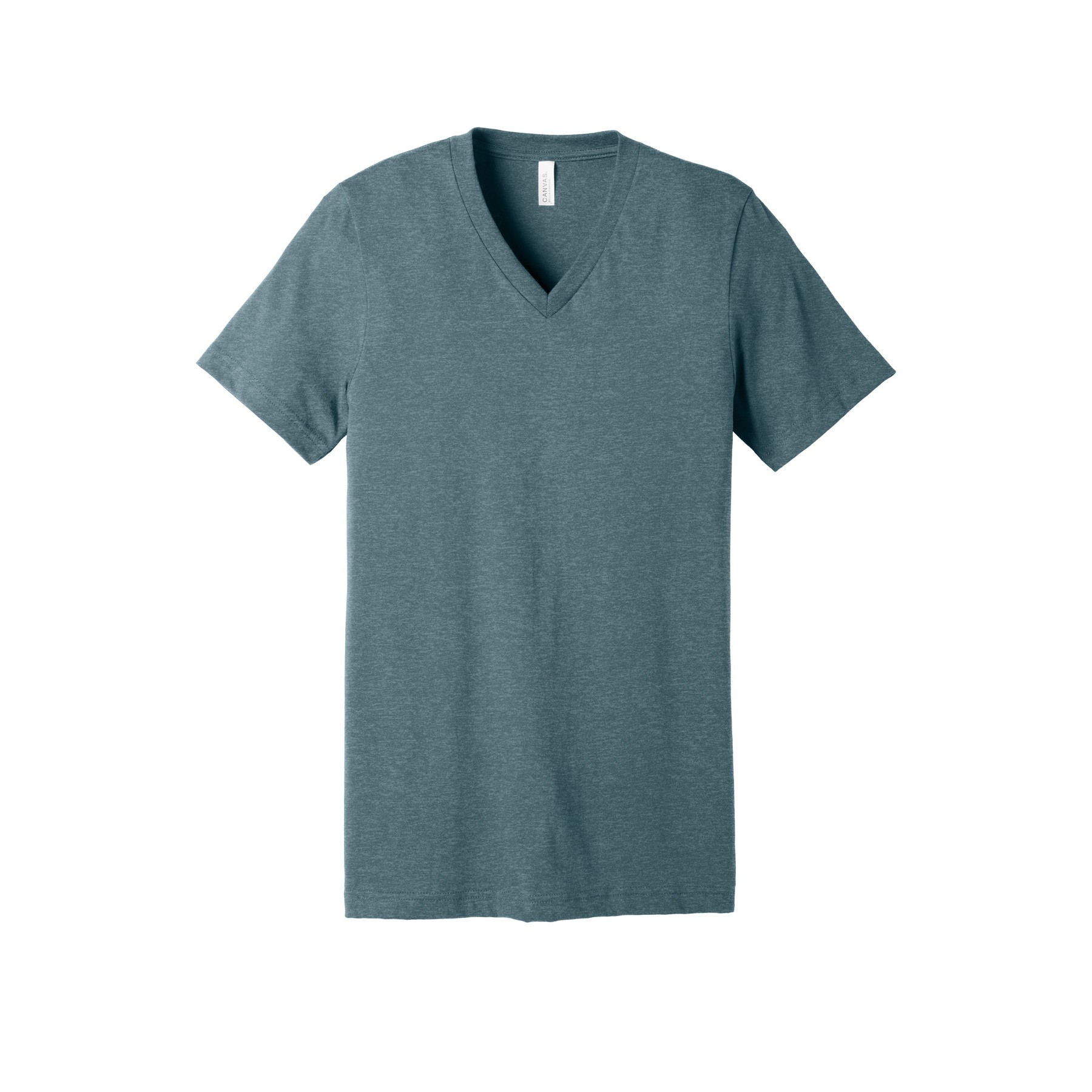 Unisex Heather CVC V-Neck Tee - Thumbnail Image
