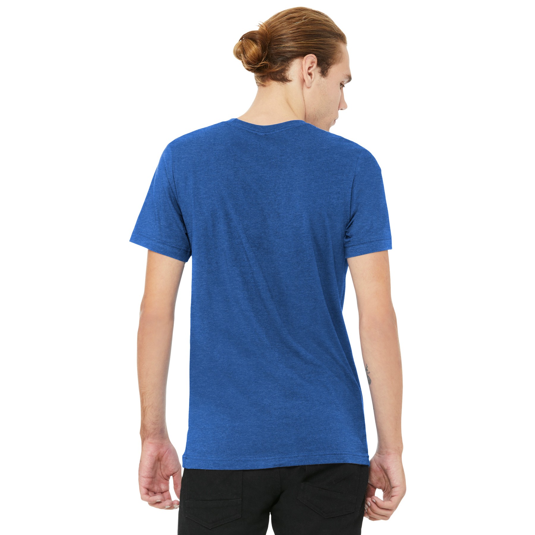 Unisex Heather CVC V-Neck Tee - Thumbnail Image