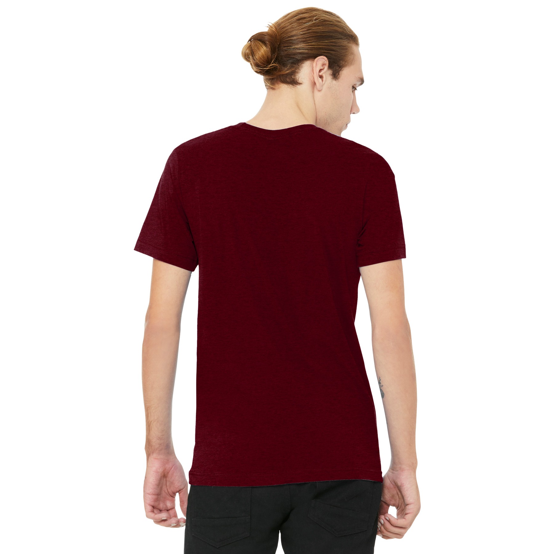 Unisex Heather CVC V-Neck Tee - Thumbnail Image