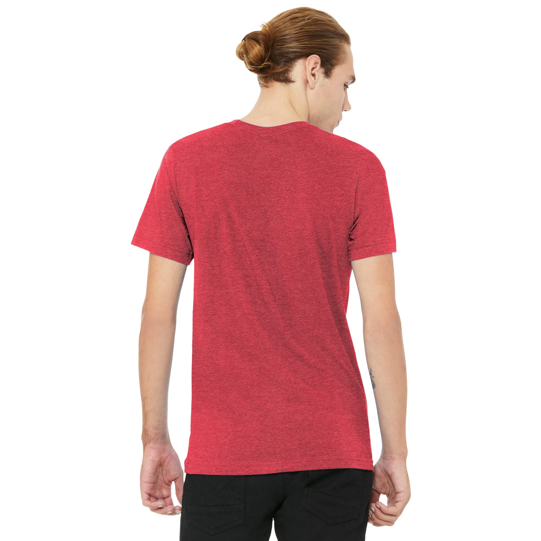 Unisex Heather CVC V-Neck Tee - Thumbnail Image