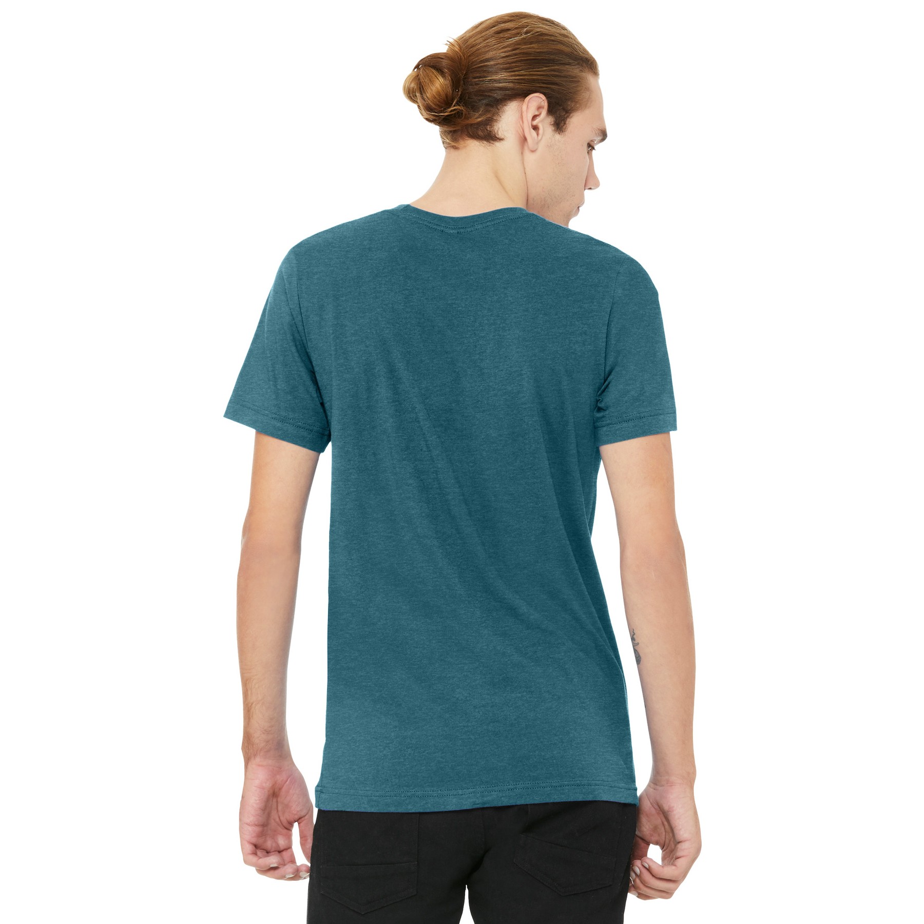 Unisex Heather CVC V-Neck Tee - Thumbnail Image