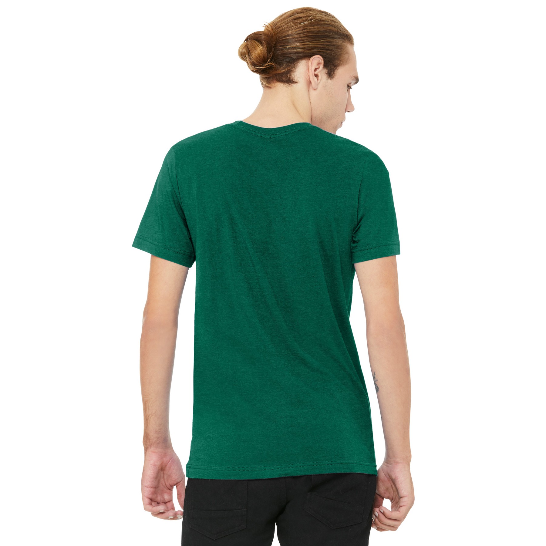Unisex Heather CVC V-Neck Tee - Thumbnail Image