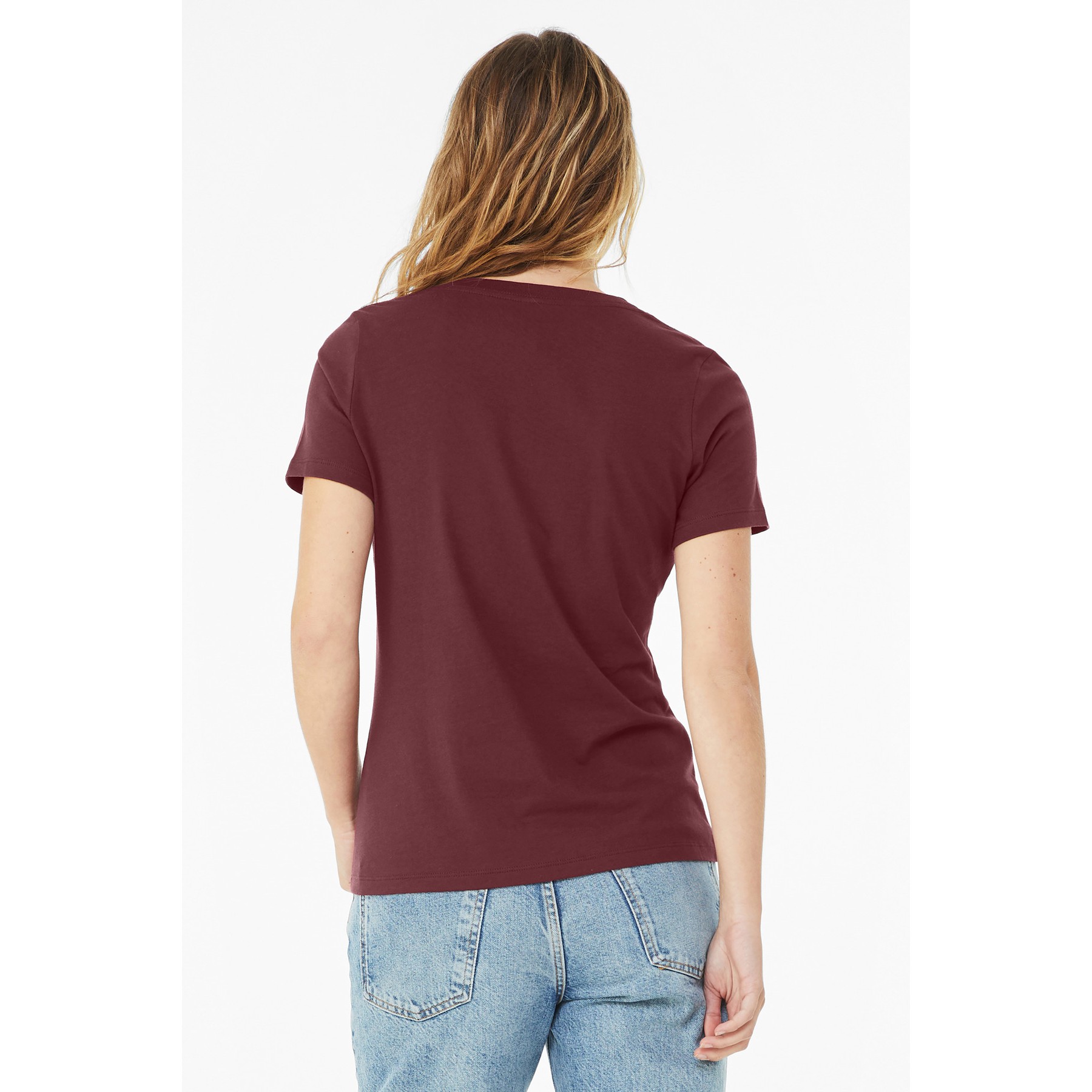 Women's Relaxed Jersey Short Sleeve V-Neck Tee - Thumbnail Image