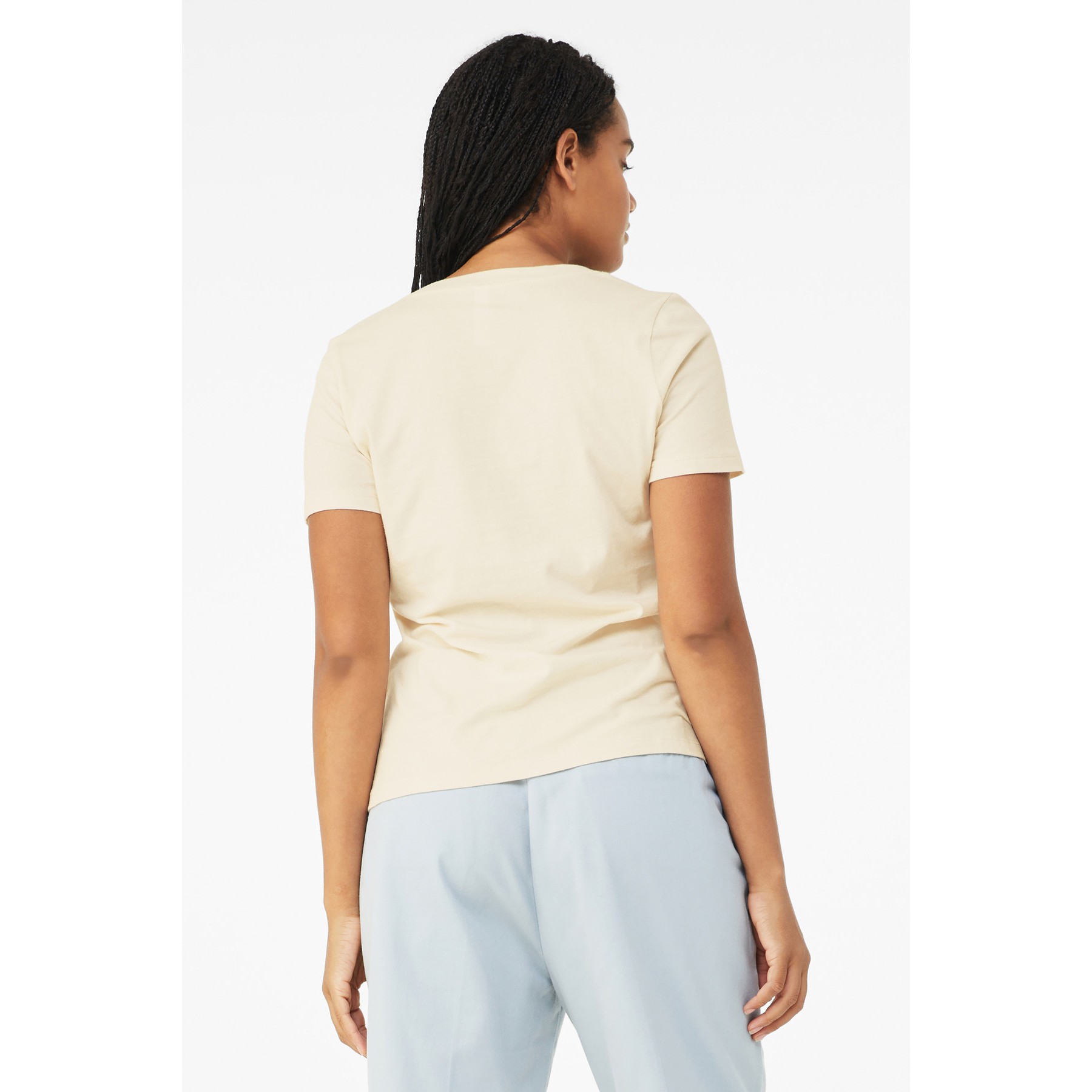 Women's Relaxed Jersey Short Sleeve V-Neck Tee - Thumbnail Image