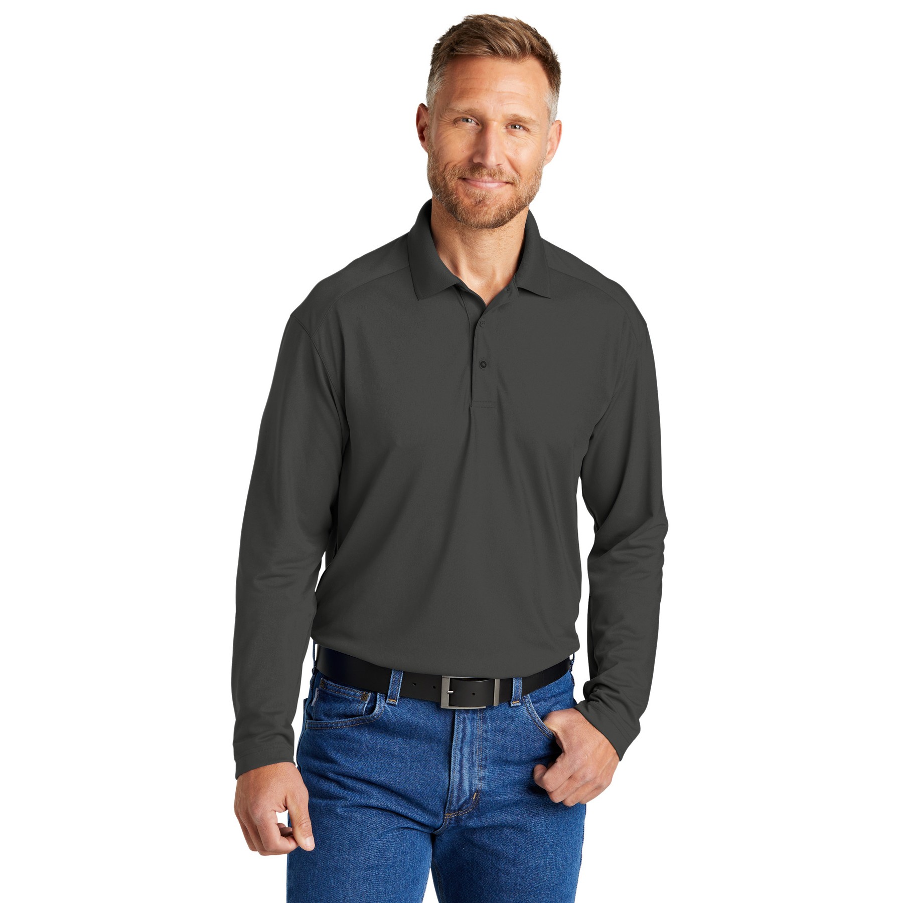Select Lightweight Snag-Proof Long Sleeve Polo - Thumbnail Image