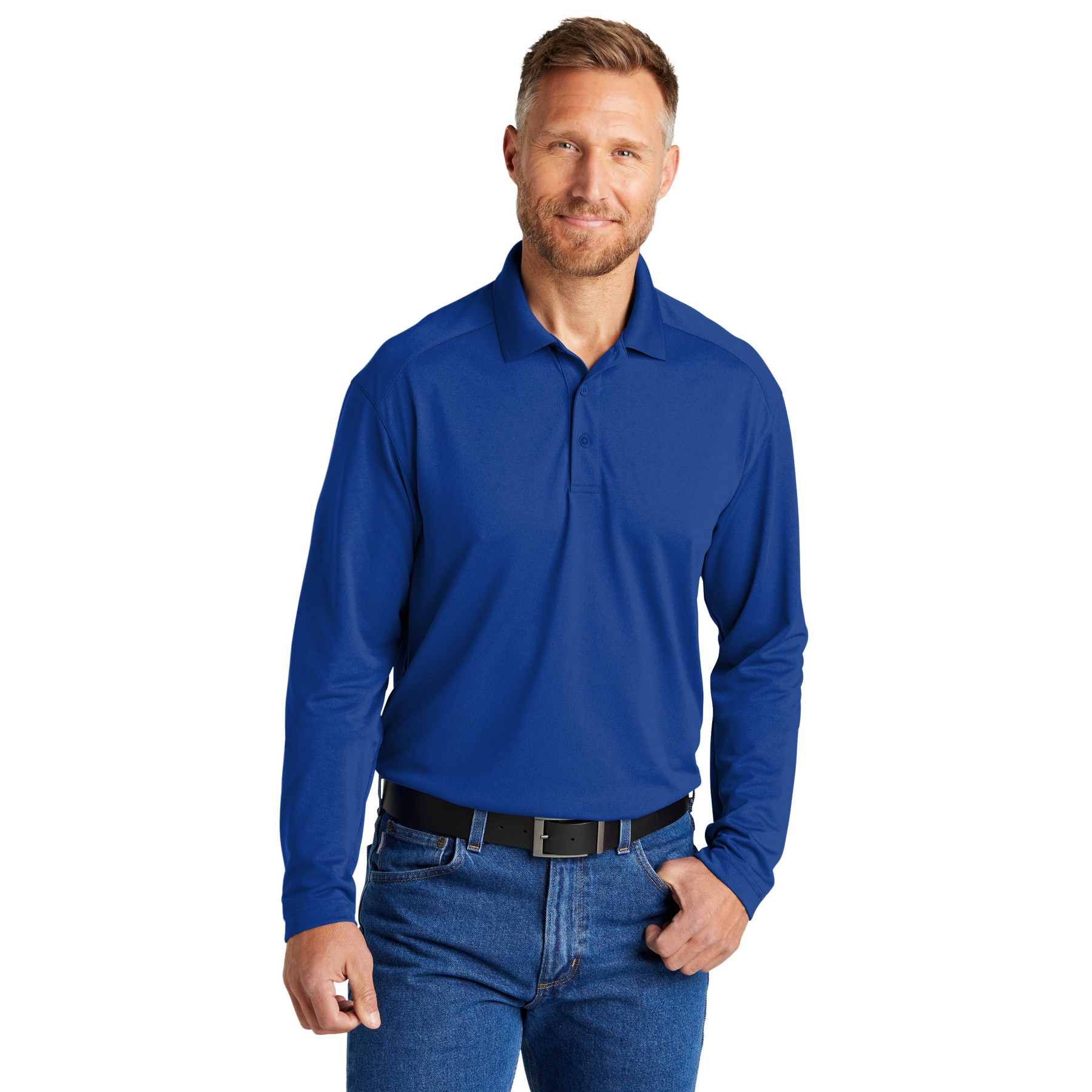 Select Lightweight Snag-Proof Long Sleeve Polo - Thumbnail Image