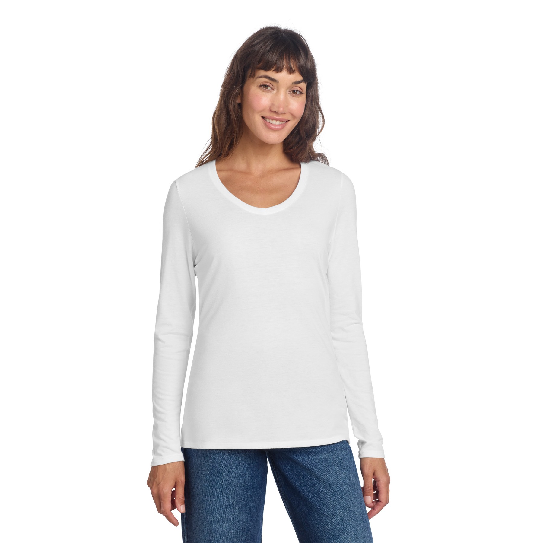 Women's Perfect Tri Long Sleeve V-Neck Tee - Main Image