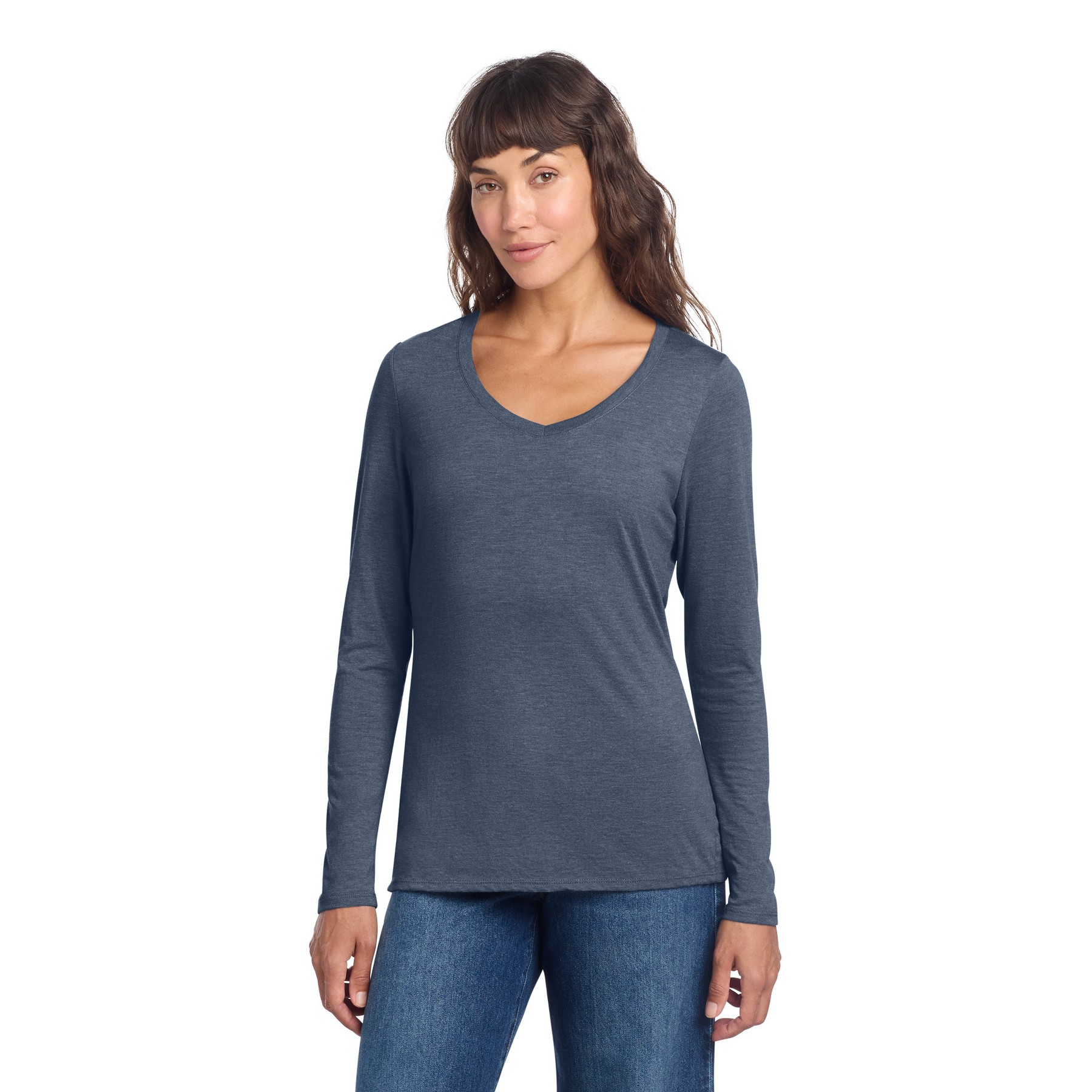 Women's Perfect Tri Long Sleeve V-Neck Tee - Thumbnail Image
