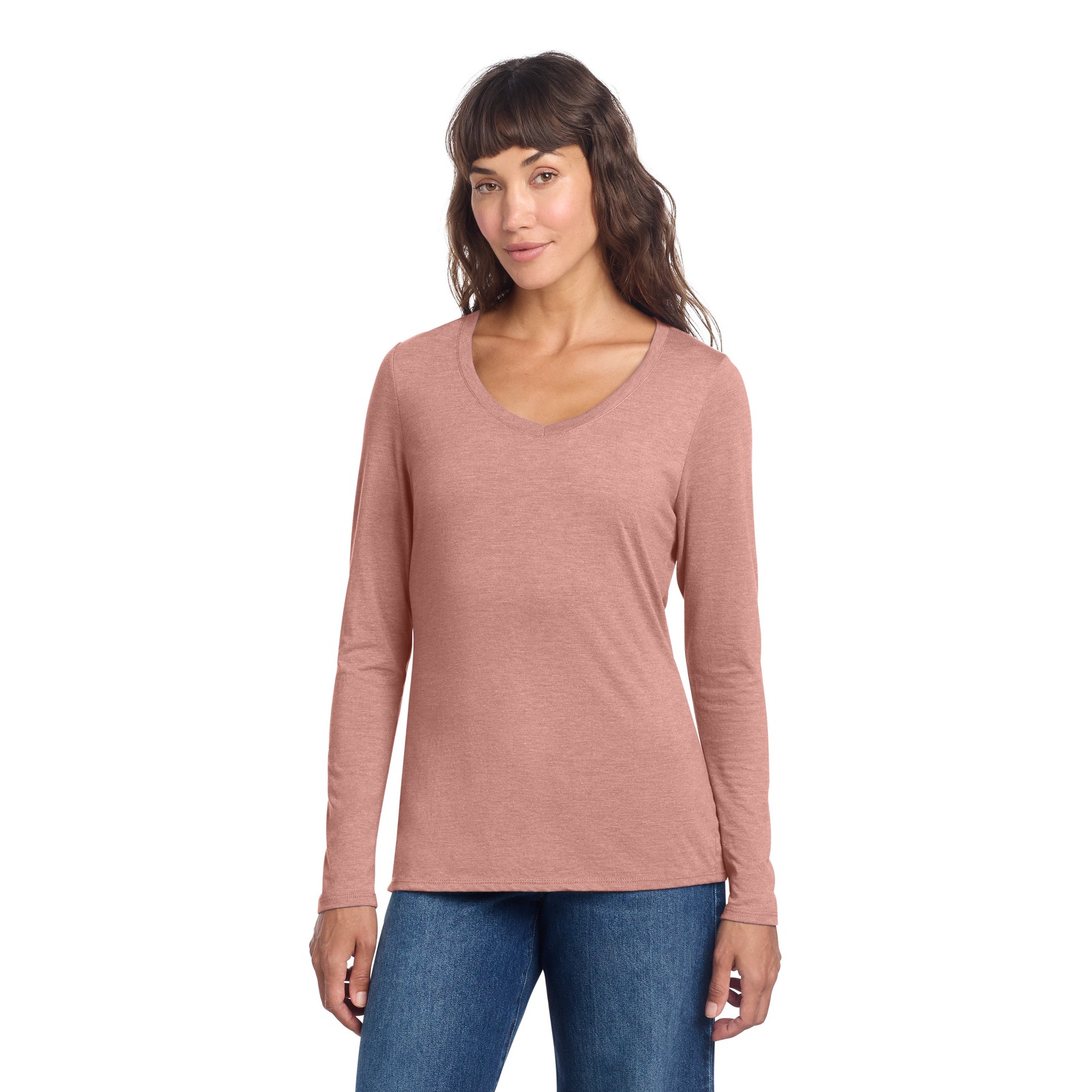Women's Perfect Tri Long Sleeve V-Neck Tee - Thumbnail Image