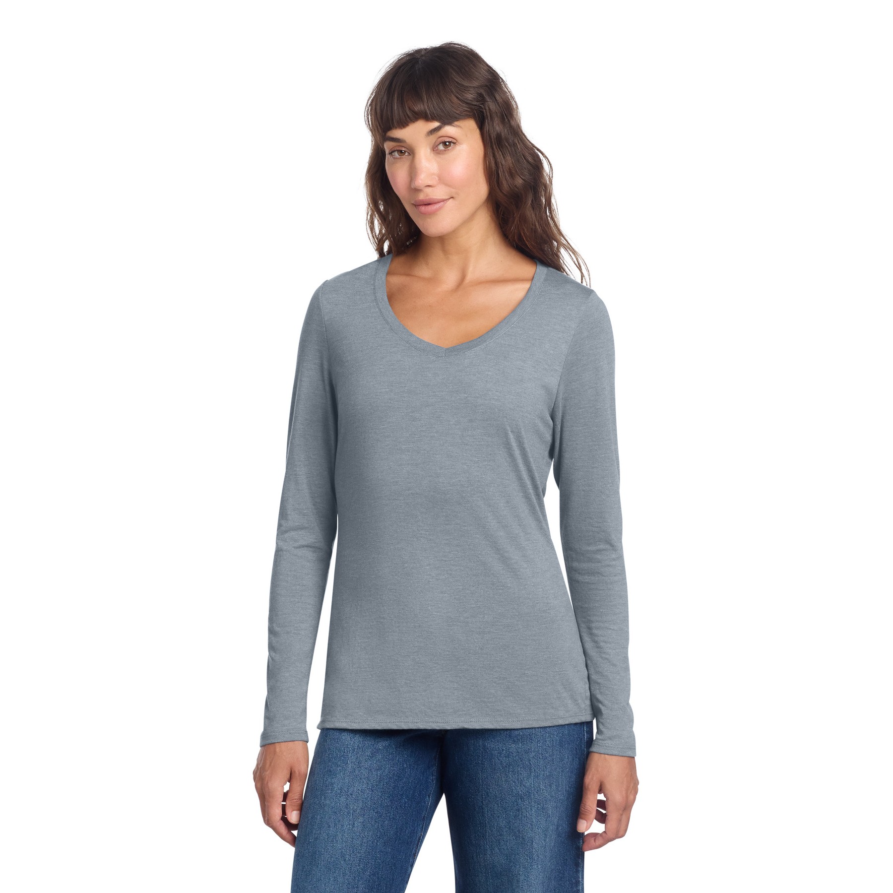 Women's Perfect Tri Long Sleeve V-Neck Tee - Thumbnail Image