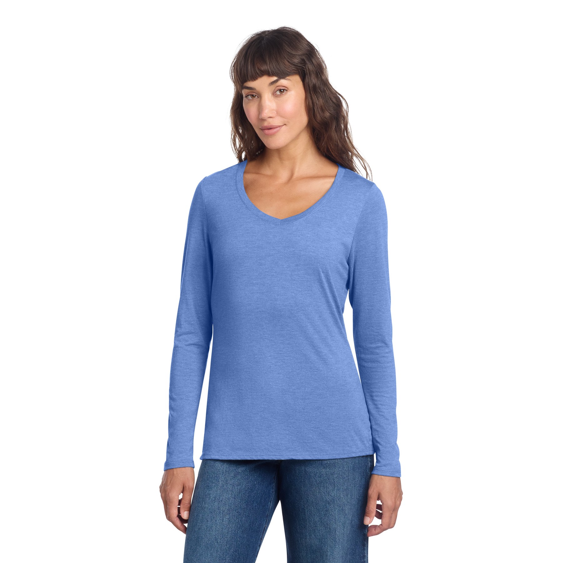 Women's Perfect Tri Long Sleeve V-Neck Tee - Thumbnail Image