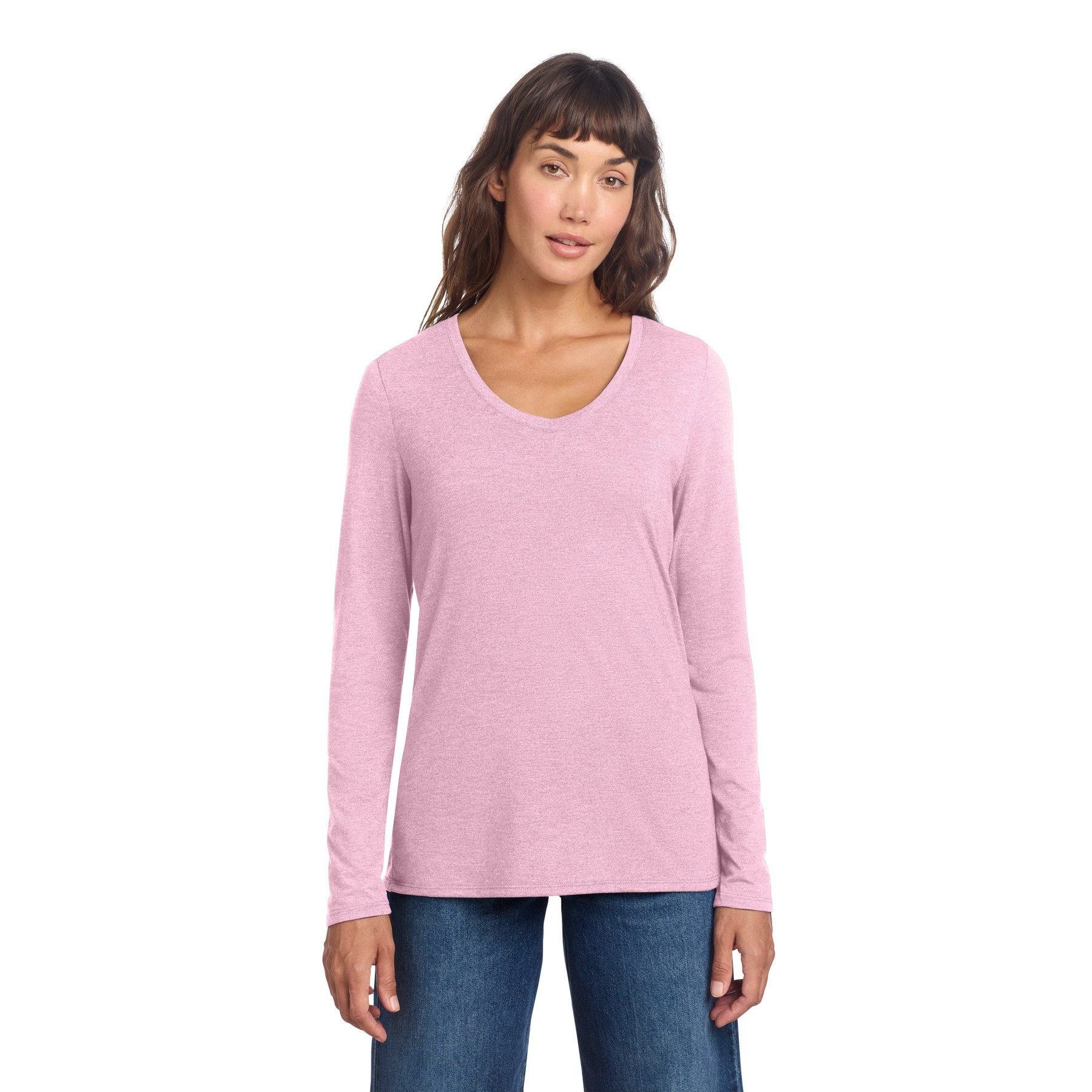 Women's Perfect Tri Long Sleeve V-Neck Tee - Thumbnail Image