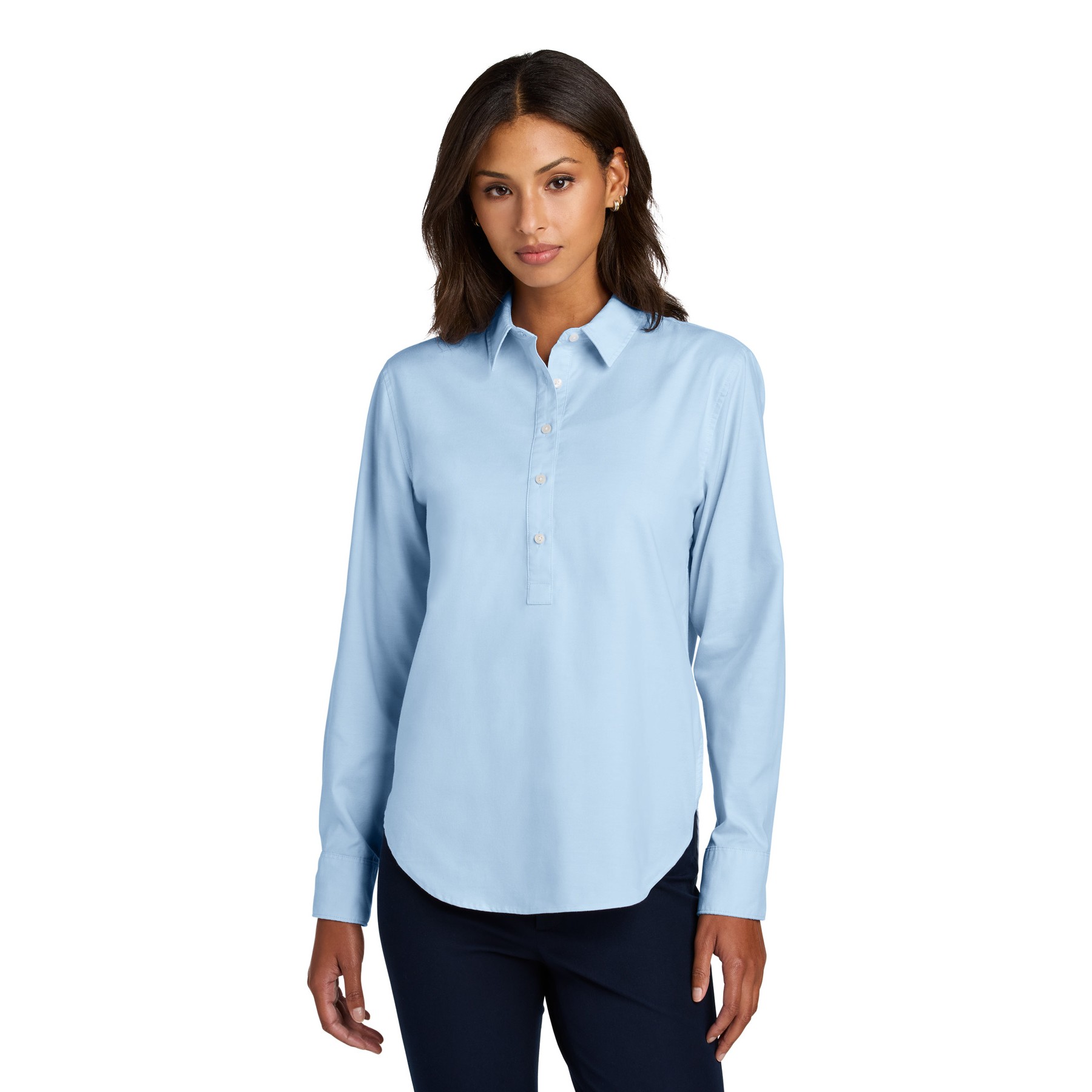 Women's Long Sleeve Modern Oxford Shirt - Thumbnail Image
