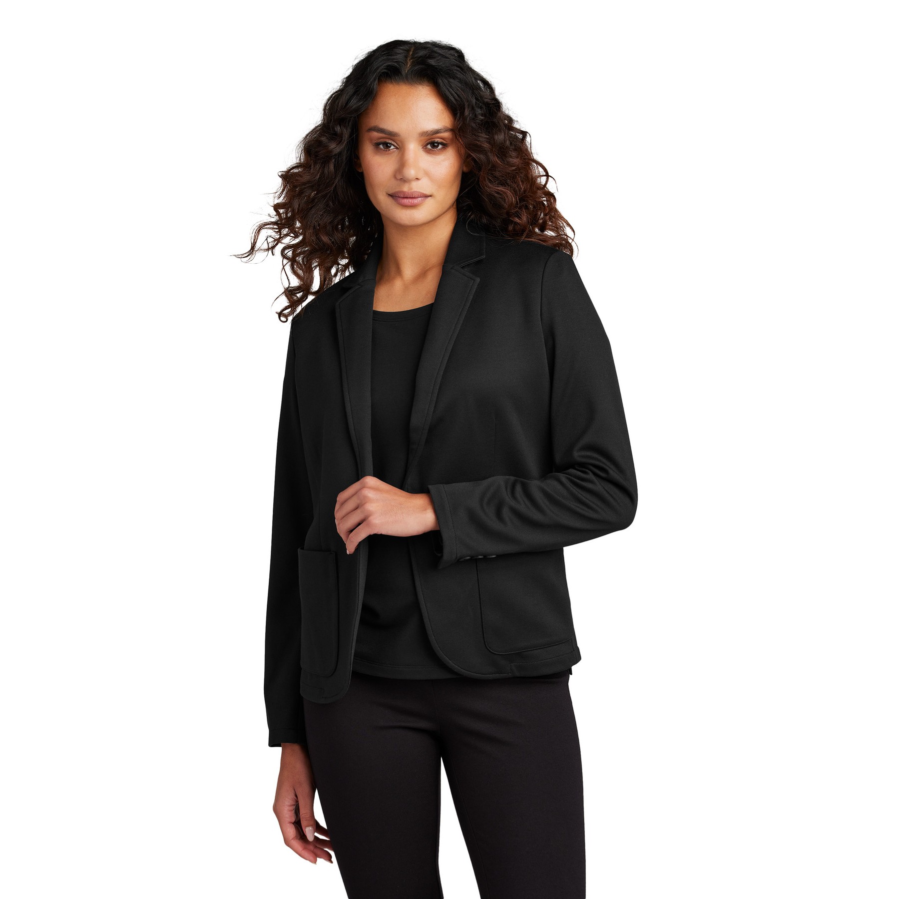 Women's Relaxed Knit Blazer - Main Image