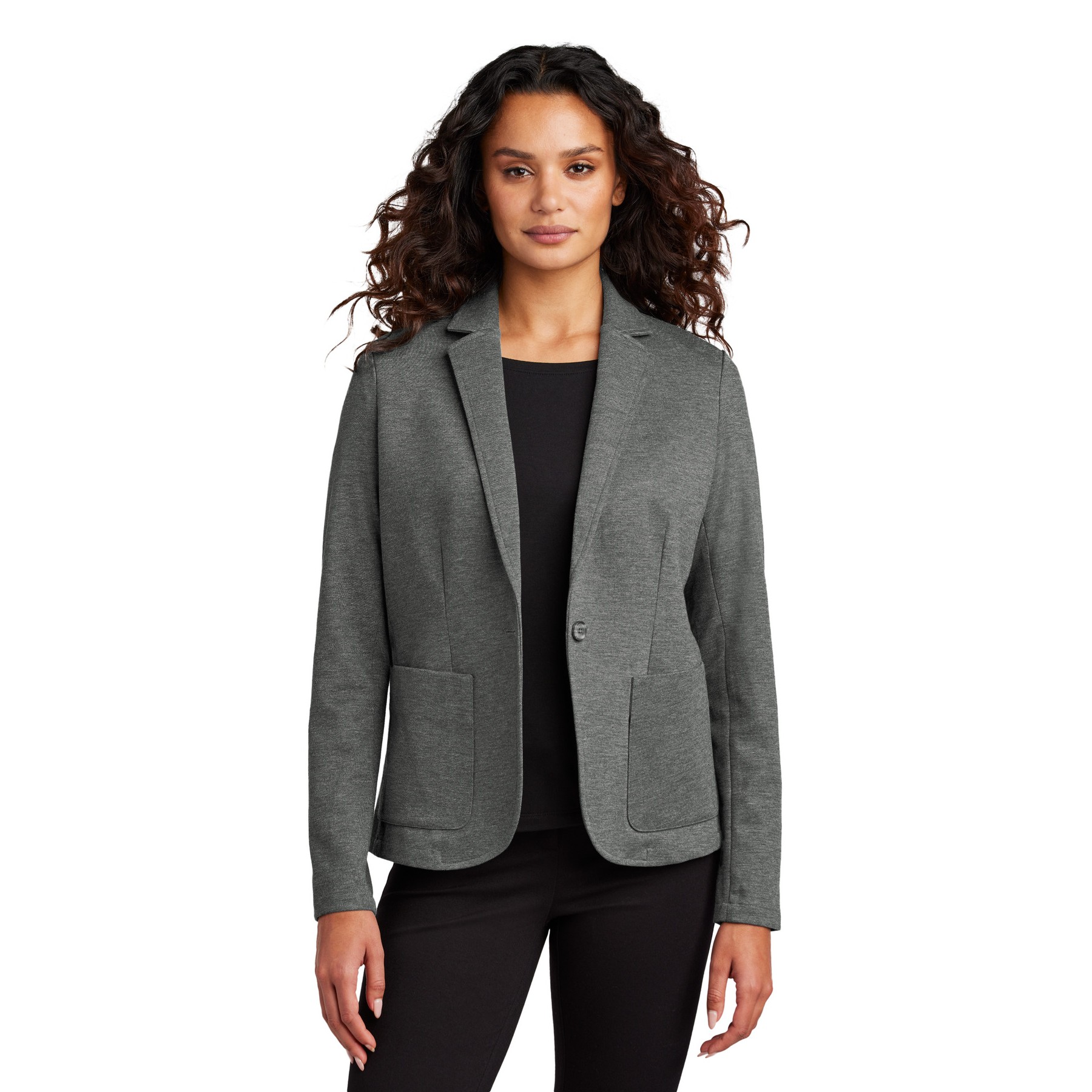 Women's Relaxed Knit Blazer - Thumbnail Image