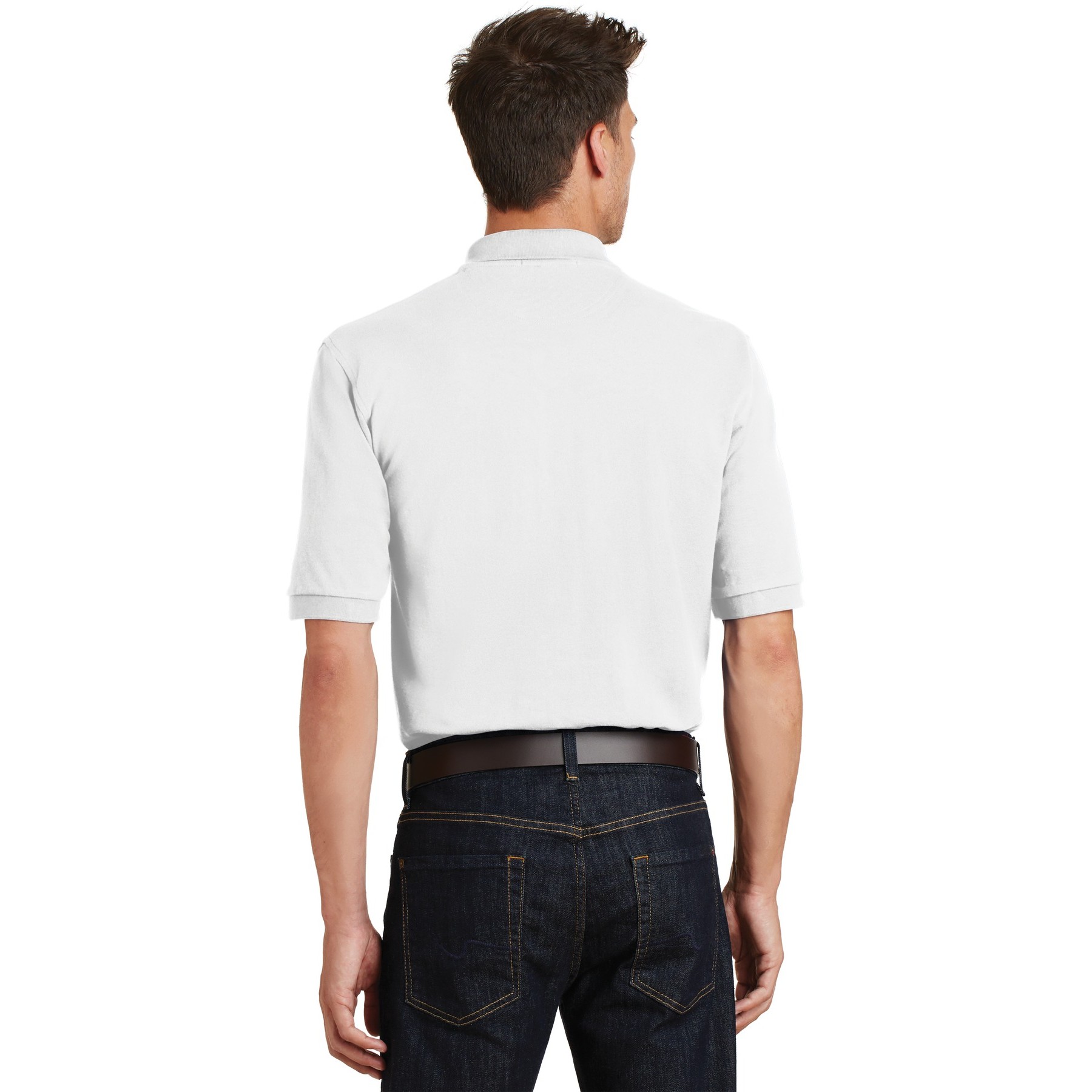Heavyweight Cotton Pique Polo with Pocket - Thumbnail Image