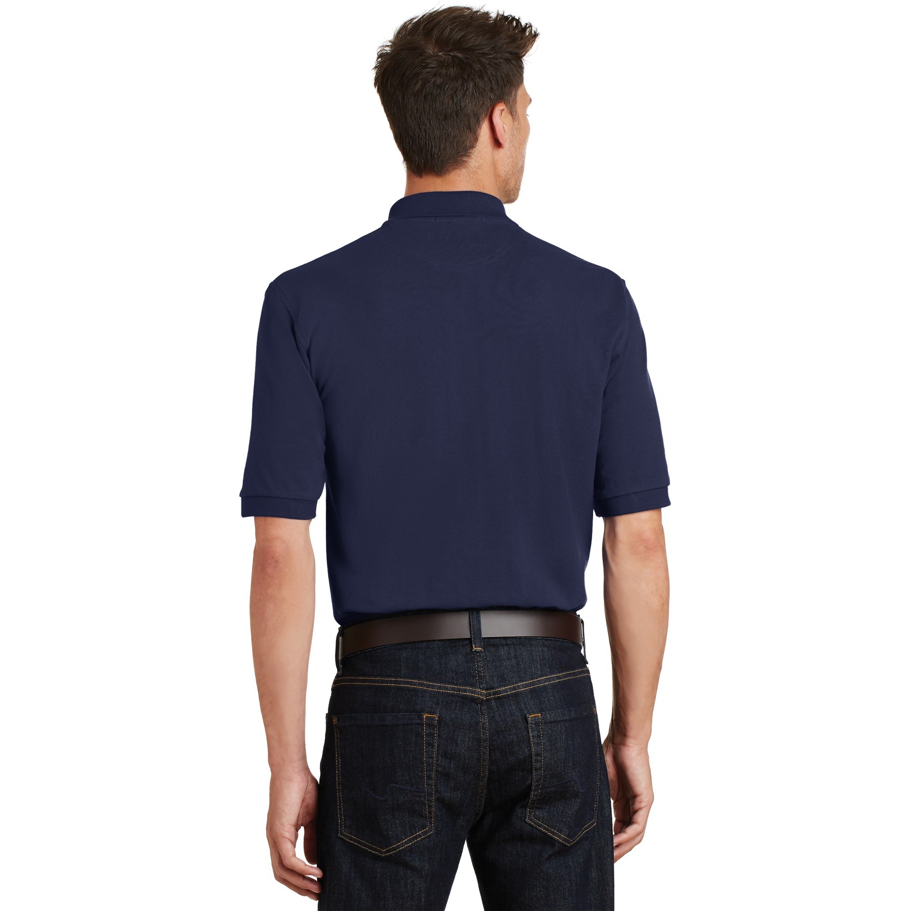 Heavyweight Cotton Pique Polo with Pocket - Thumbnail Image