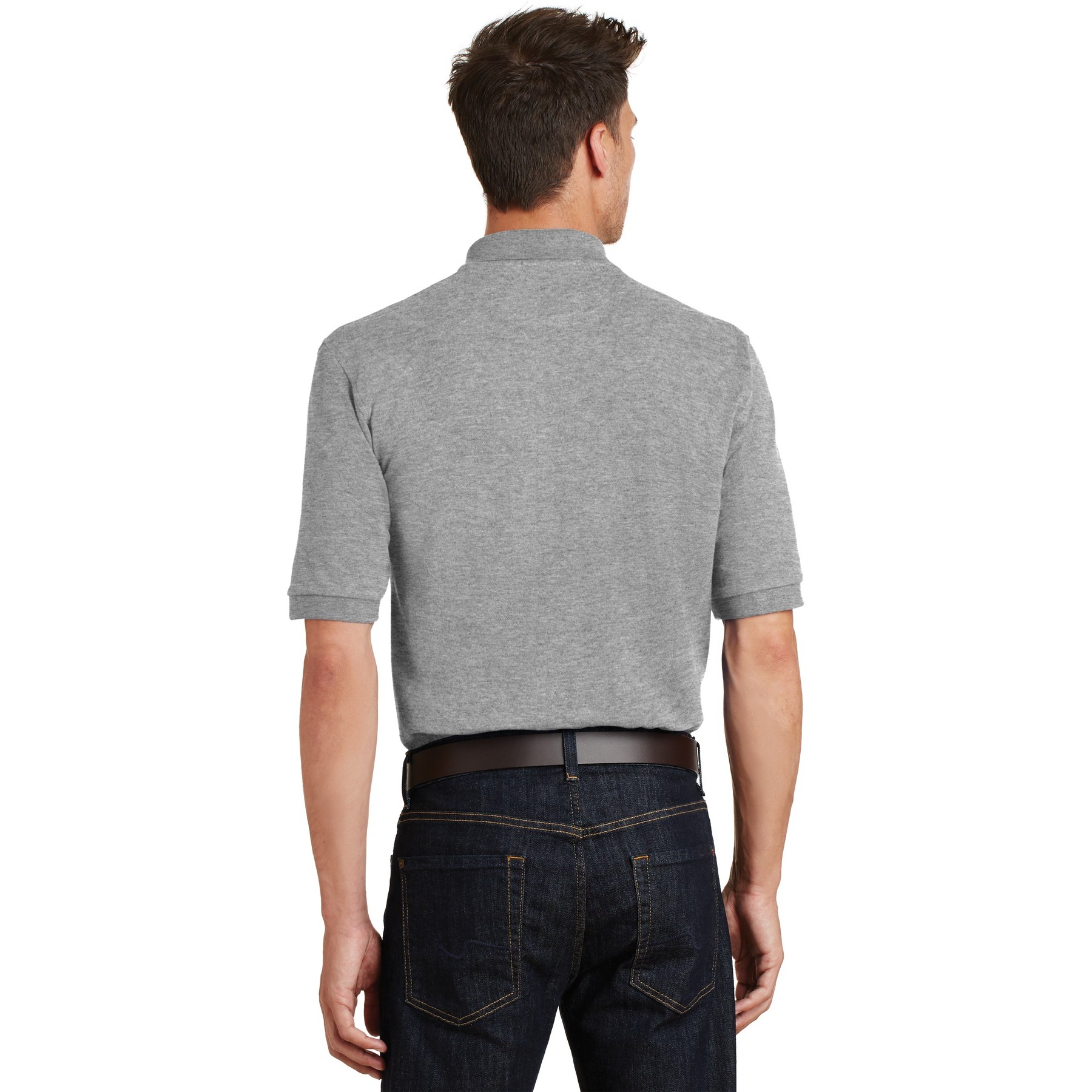 Heavyweight Cotton Pique Polo with Pocket - Thumbnail Image