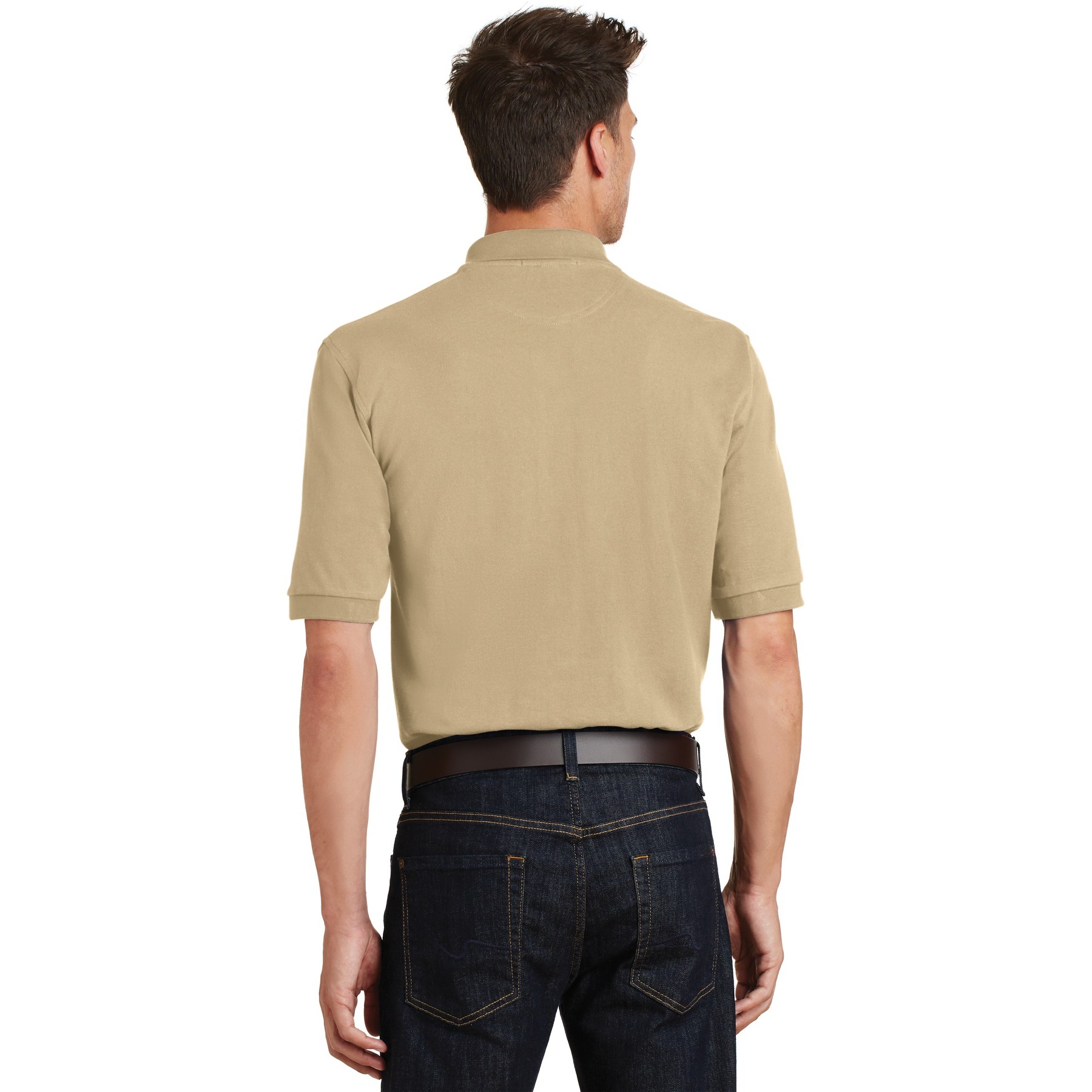 Heavyweight Cotton Pique Polo with Pocket - Thumbnail Image