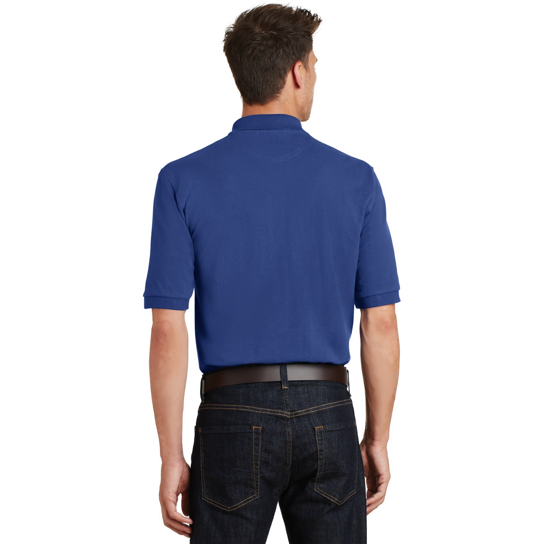 Heavyweight Cotton Pique Polo with Pocket - Thumbnail Image