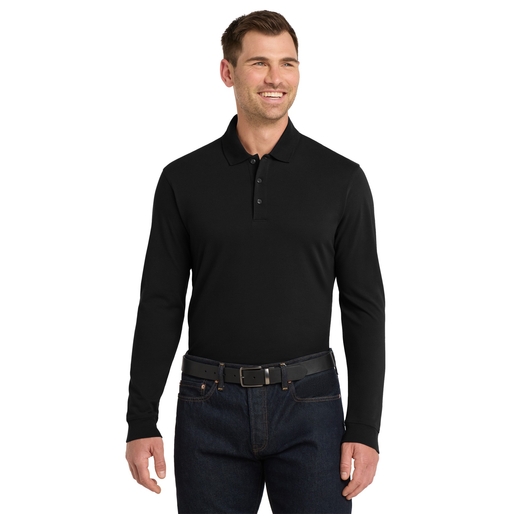 EZCotton Long Sleeve Polo - Main Image