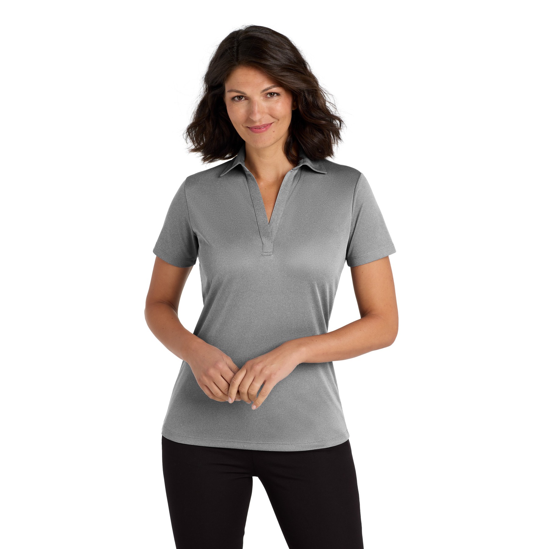 Women's Heathered Silk Touch Performance Polo - Main Image