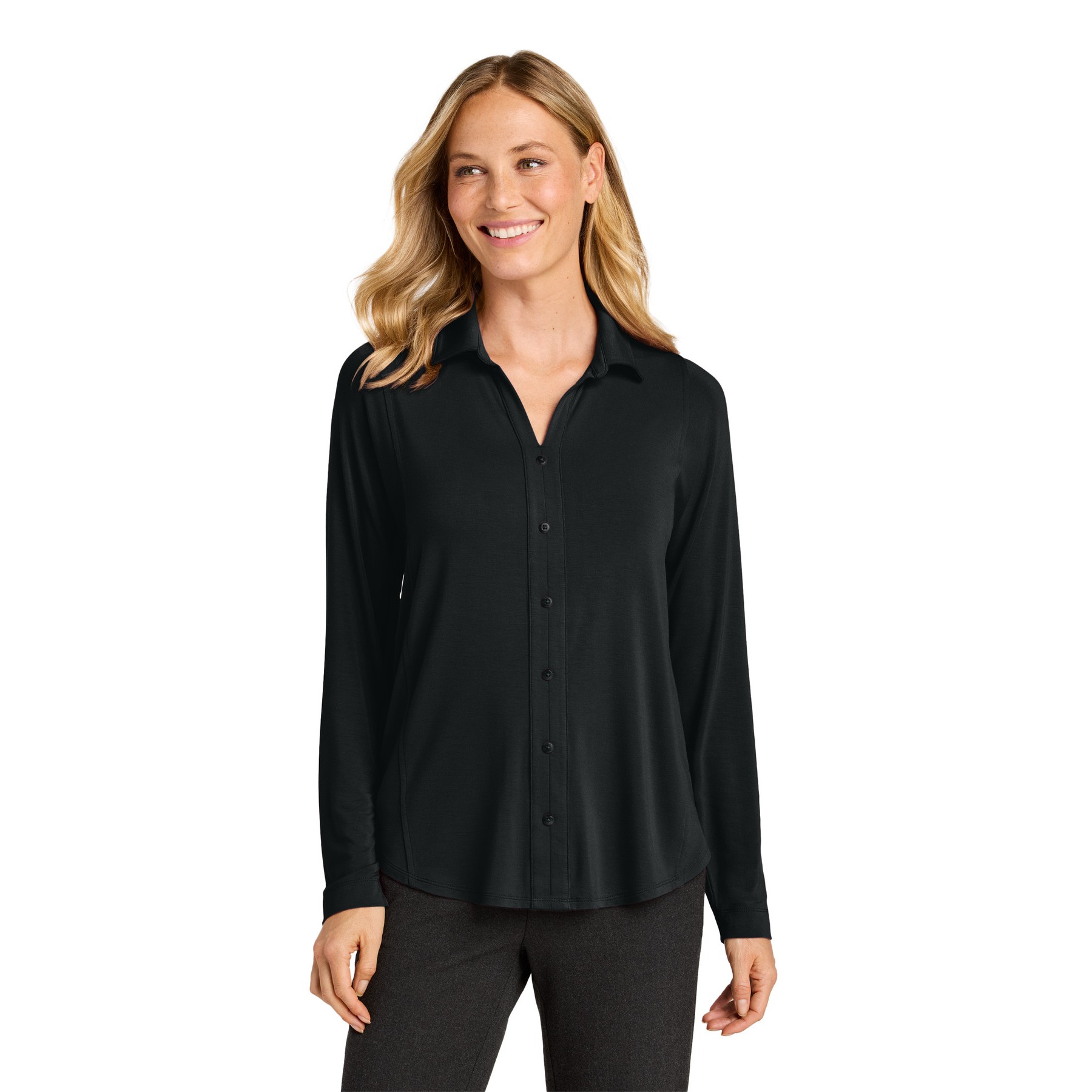 Women's Luxe Knit Button Tunic - Main Image