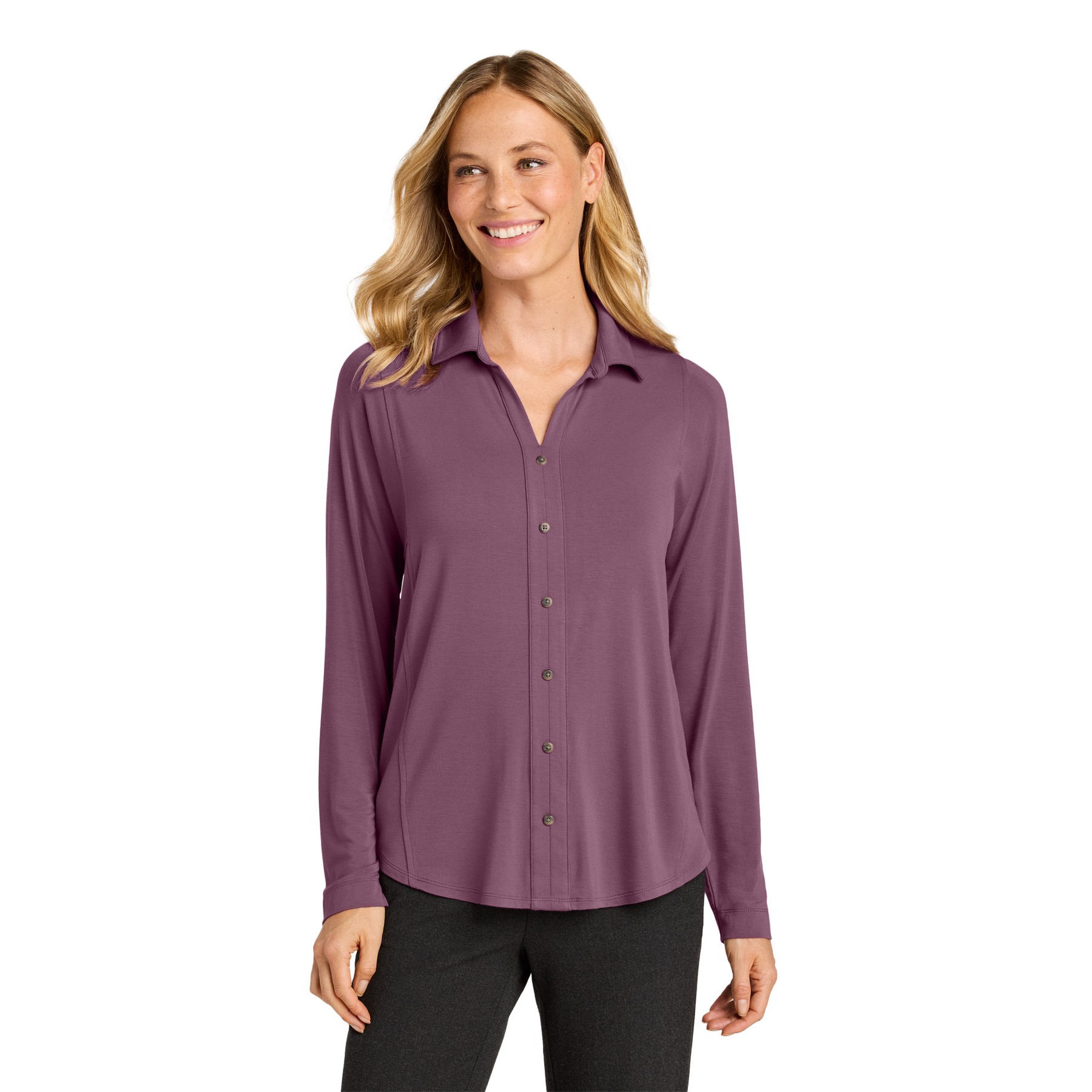 Women's Luxe Knit Button Tunic - Thumbnail Image