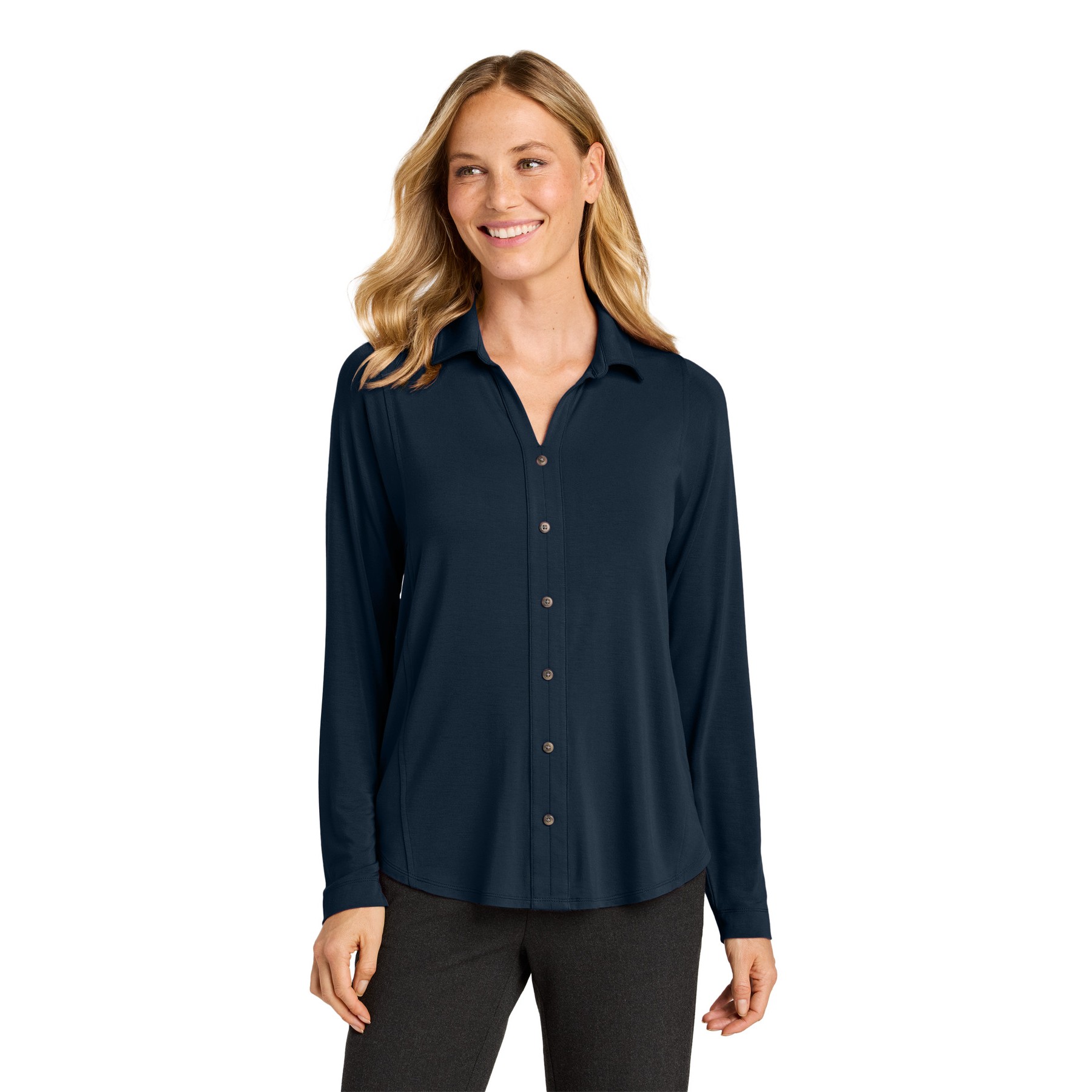 Women's Luxe Knit Button Tunic - Thumbnail Image