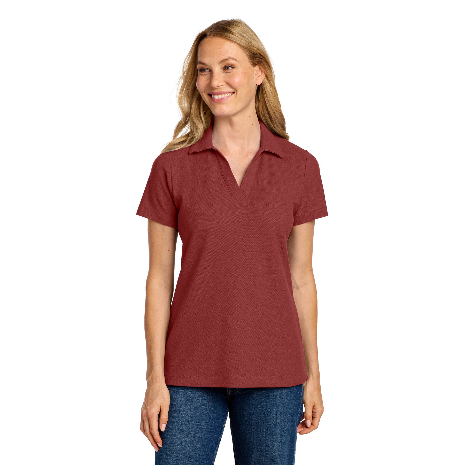 Women's C-FREE Cotton Blend Pique Polo - Thumbnail Image