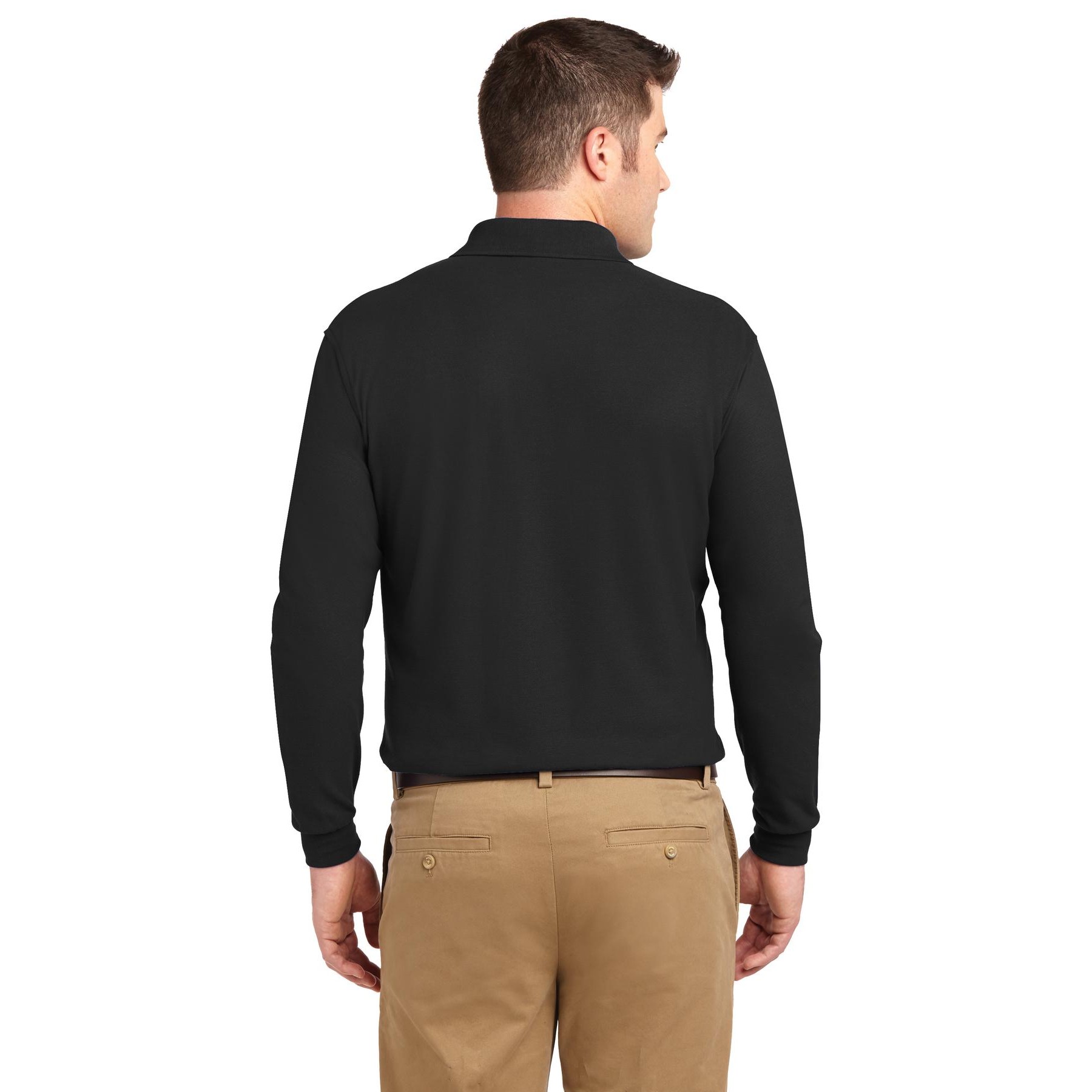 Tall Silk Touch Long Sleeve Polo - Thumbnail Image