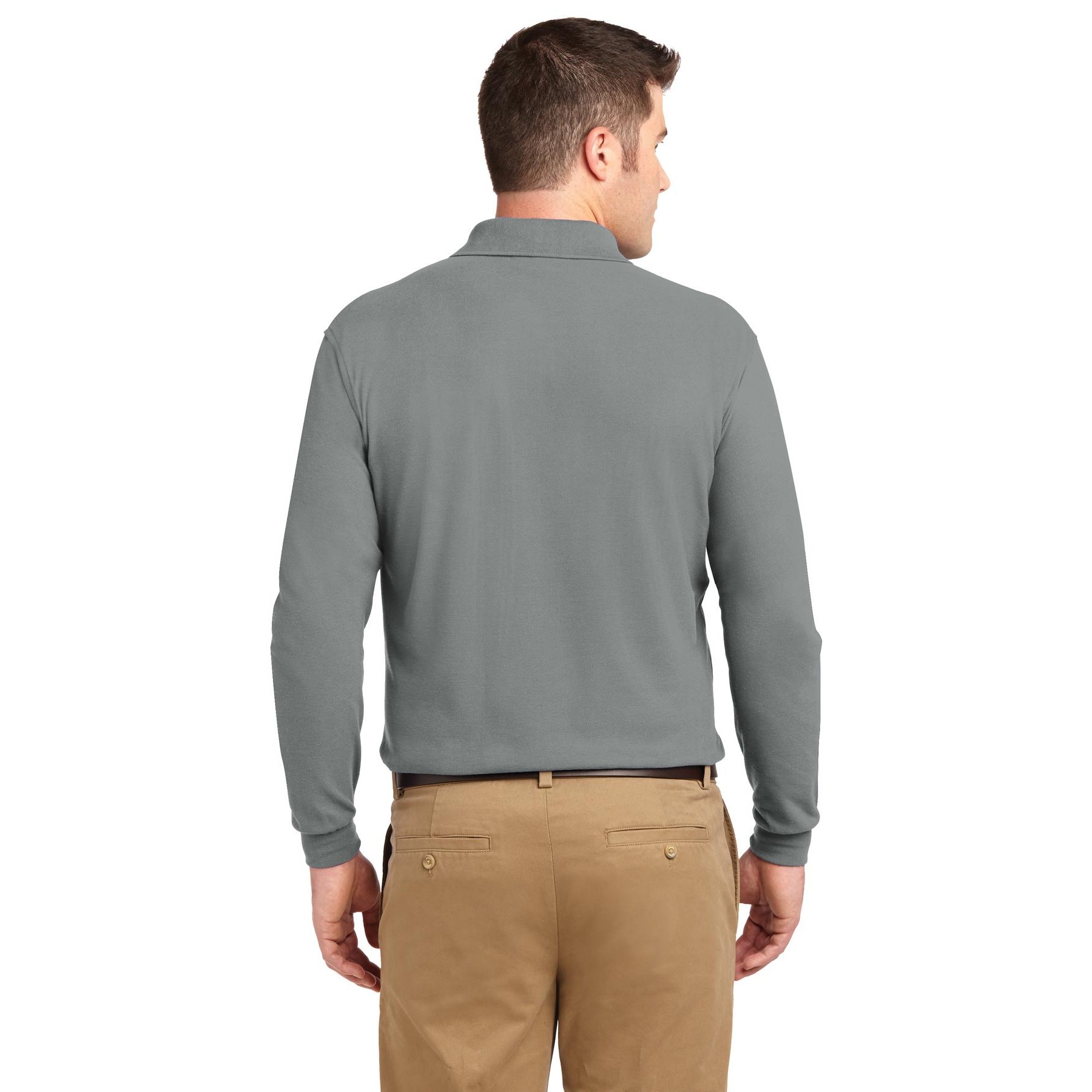 Tall Silk Touch Long Sleeve Polo - Thumbnail Image