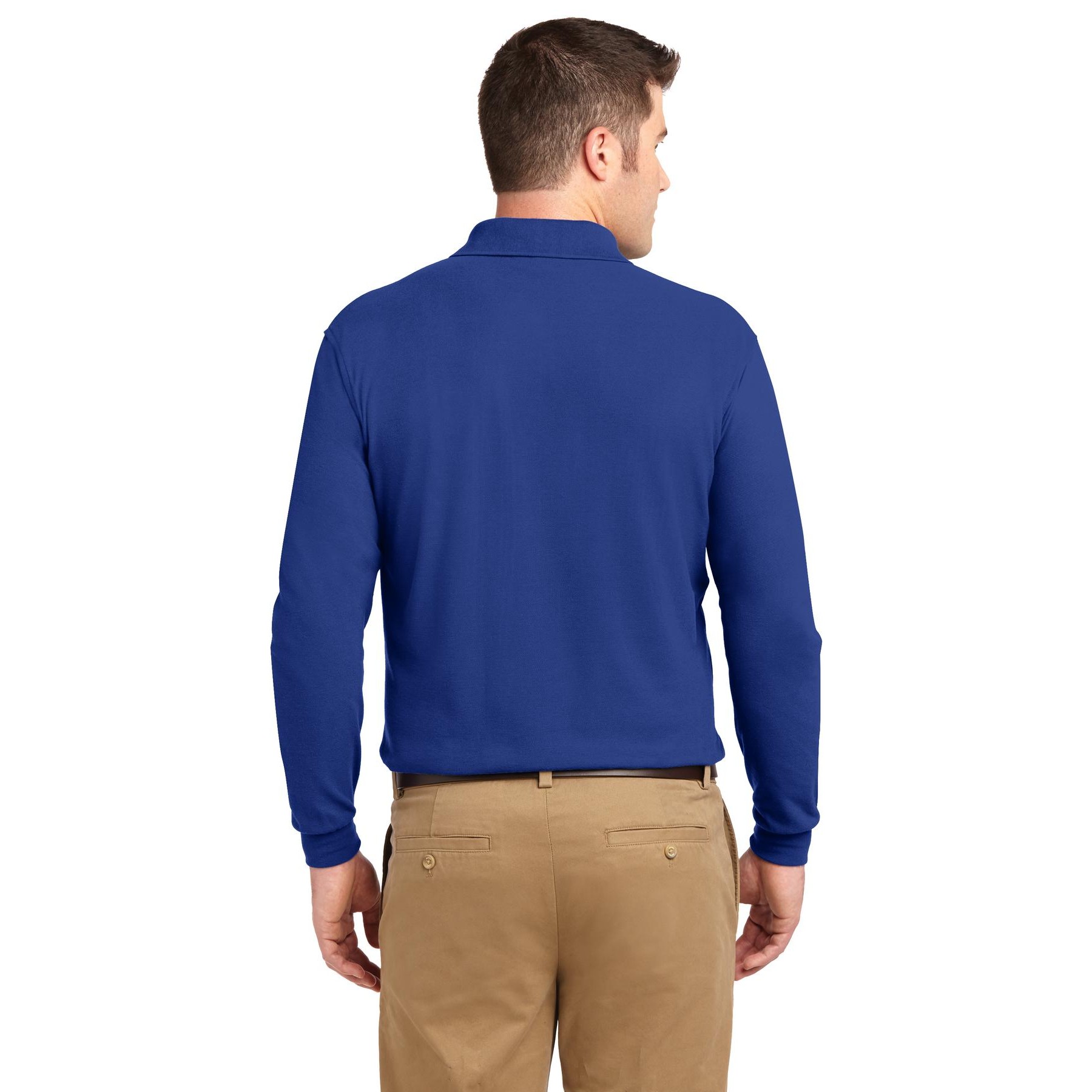 Tall Silk Touch Long Sleeve Polo - Thumbnail Image