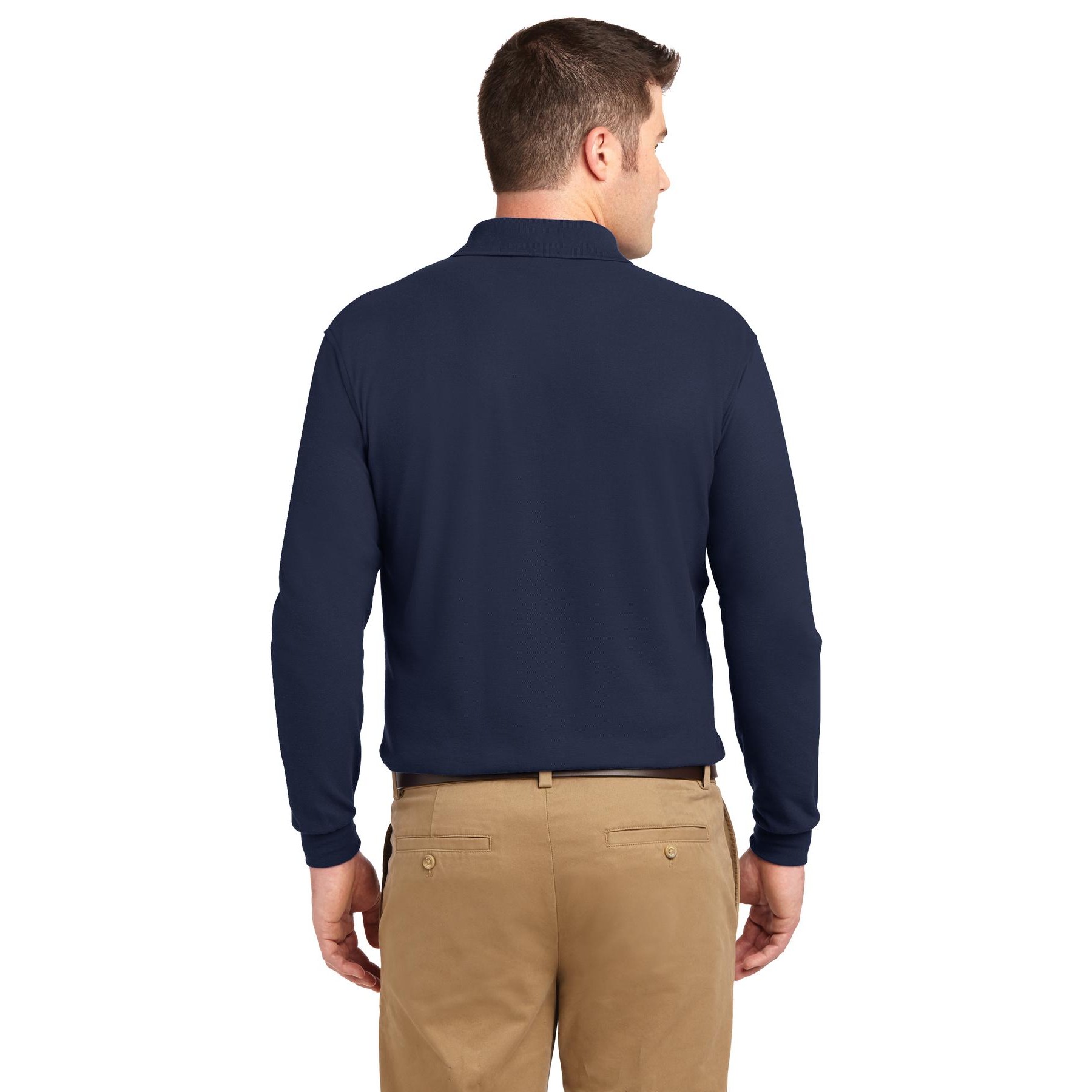 Tall Silk Touch Long Sleeve Polo - Thumbnail Image