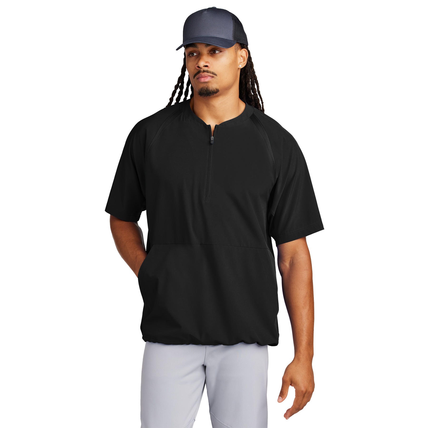 Repeat 1/2-Zip Short Sleeve Jacket - Thumbnail Image