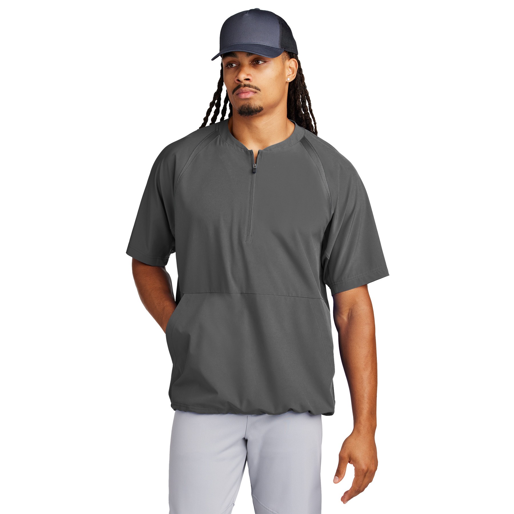 Repeat 1/2-Zip Short Sleeve Jacket - Thumbnail Image